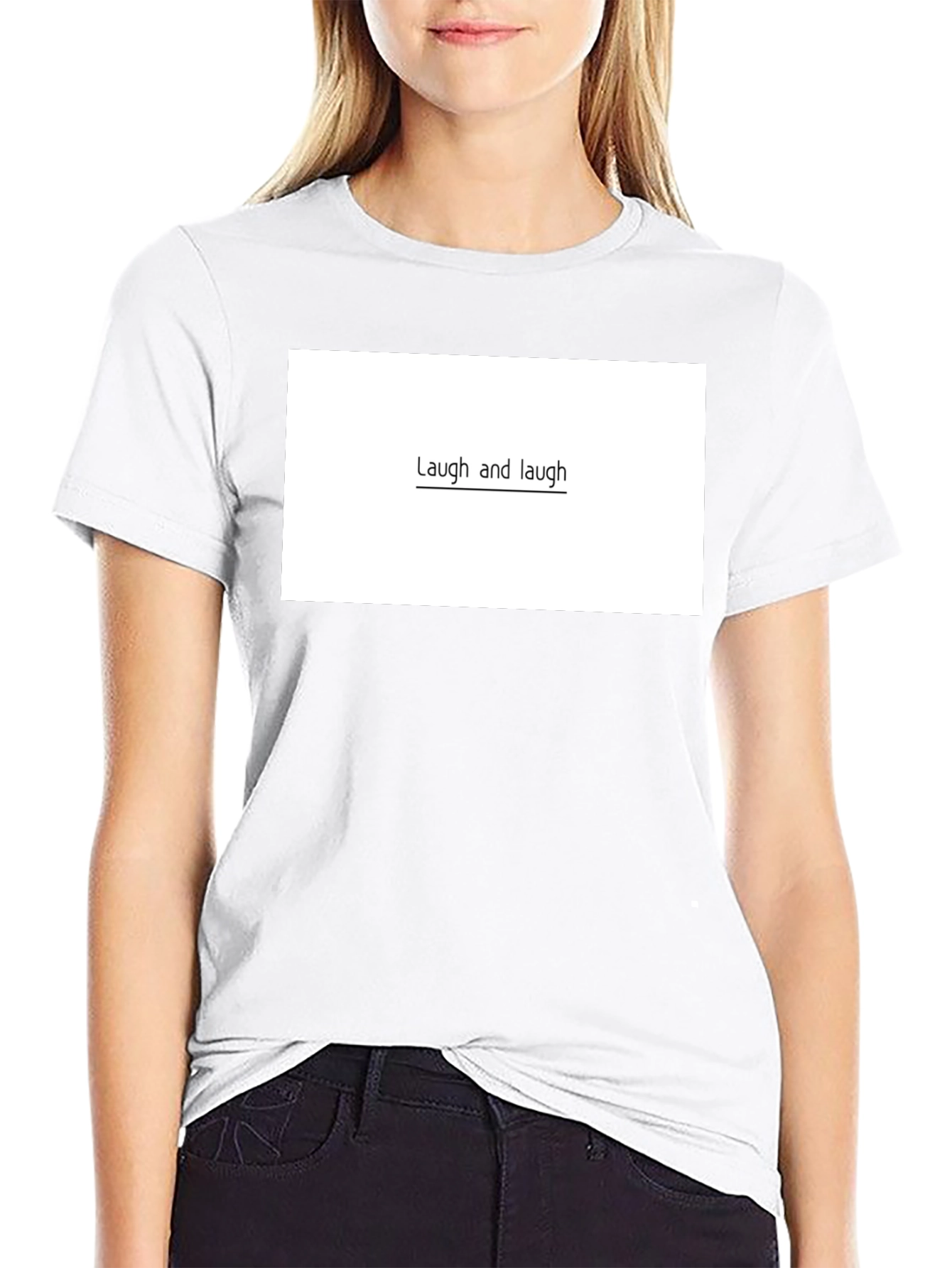 Laugh and Laugh Graphic Tee - Unisex Black T-Shirt