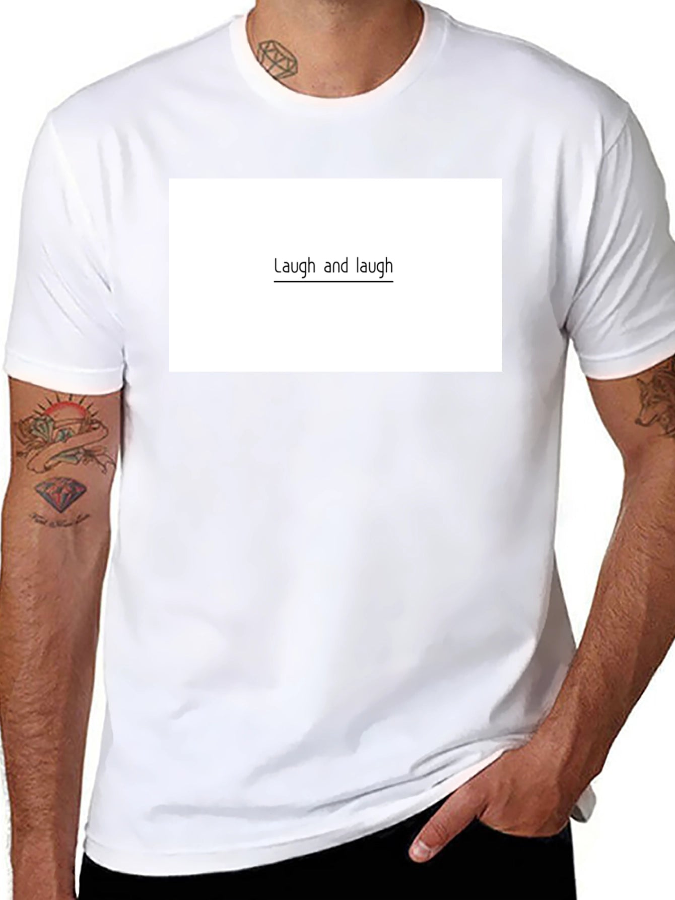 Laugh and Laugh Graphic Tee - Unisex Black T-Shirt