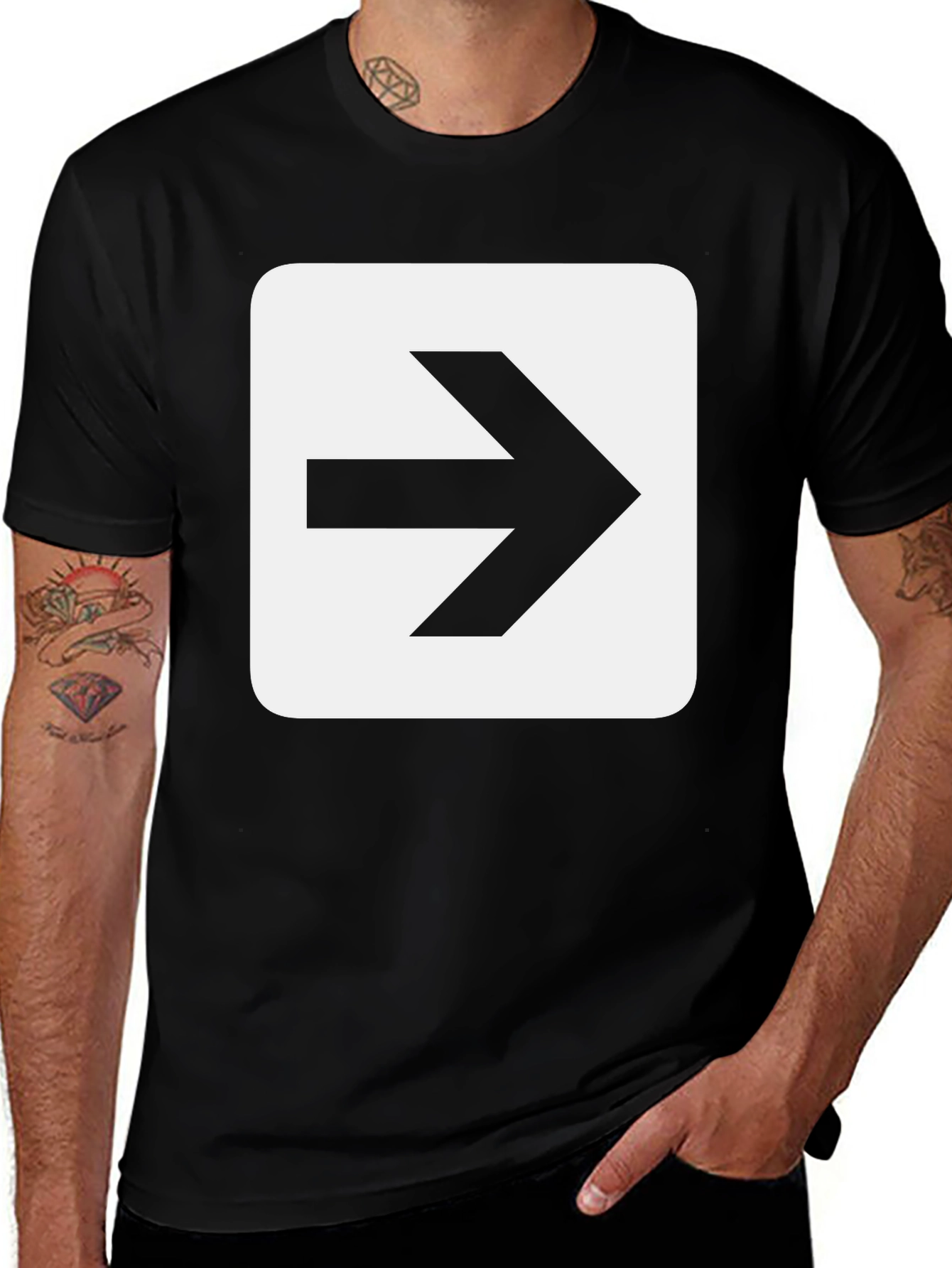 Arrow Graphic Black T-Shirt
