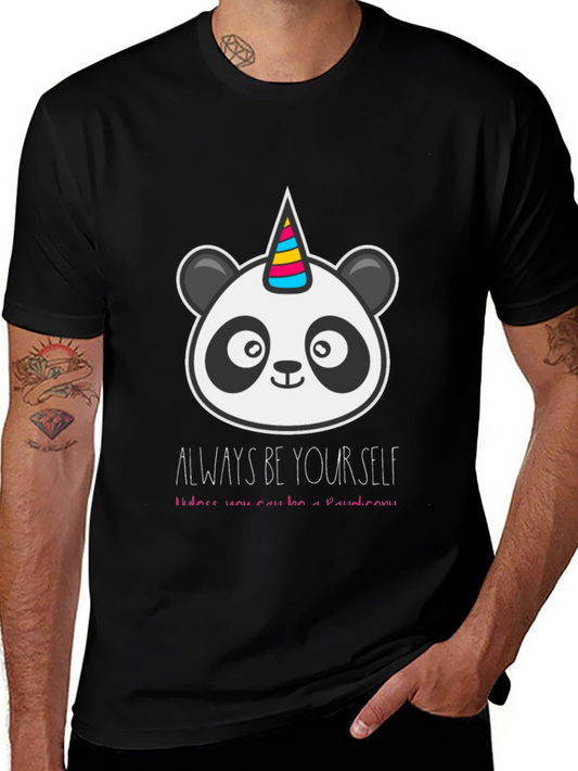 Unicorn Panda Graphic Tee - Always Be Yourself
