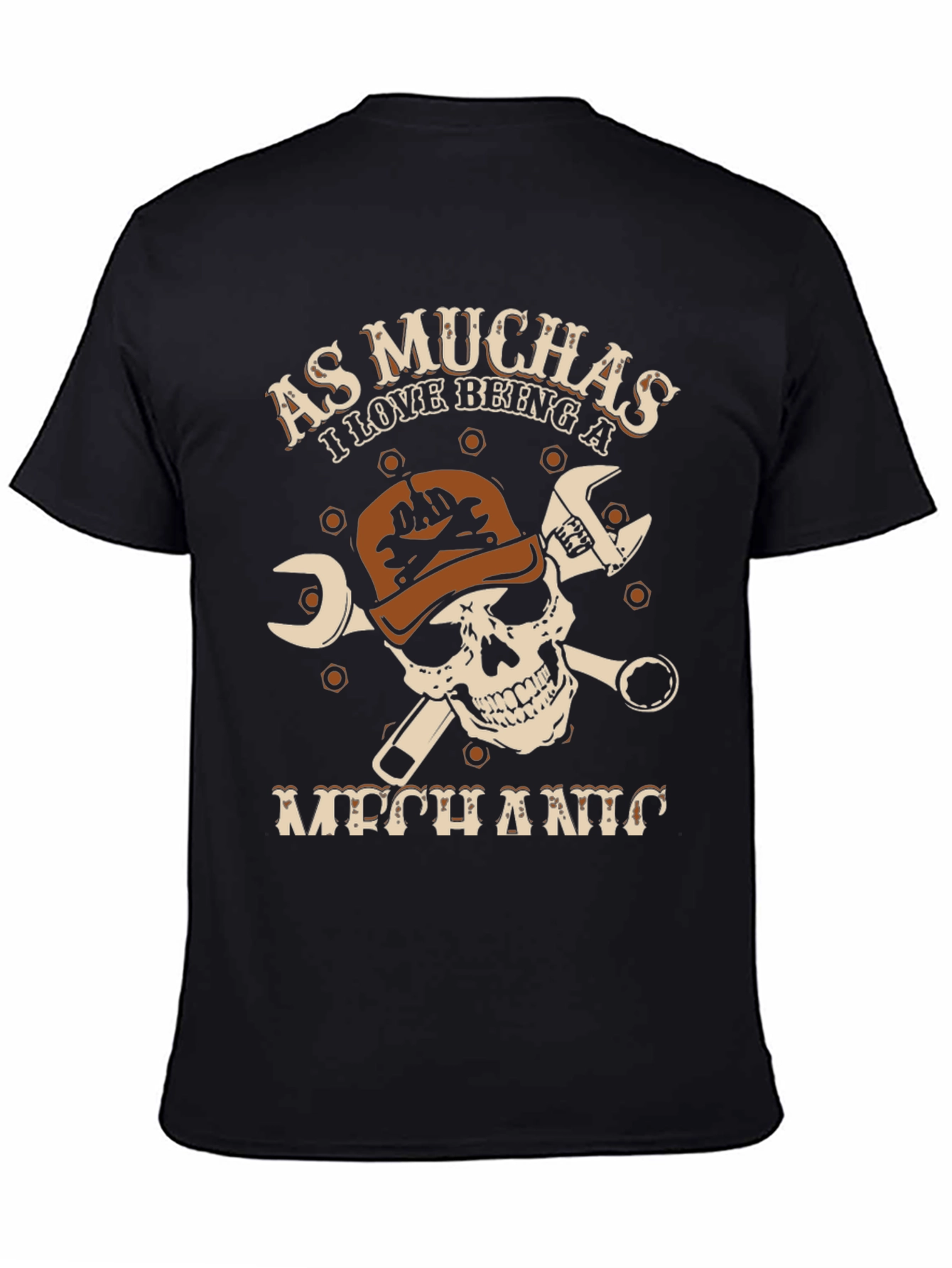 Mechanic Skull Graphic T-Shirt