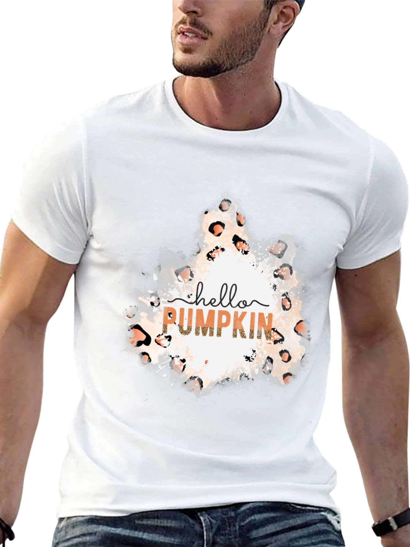 Hello Pumpkin Leopard Print Tee