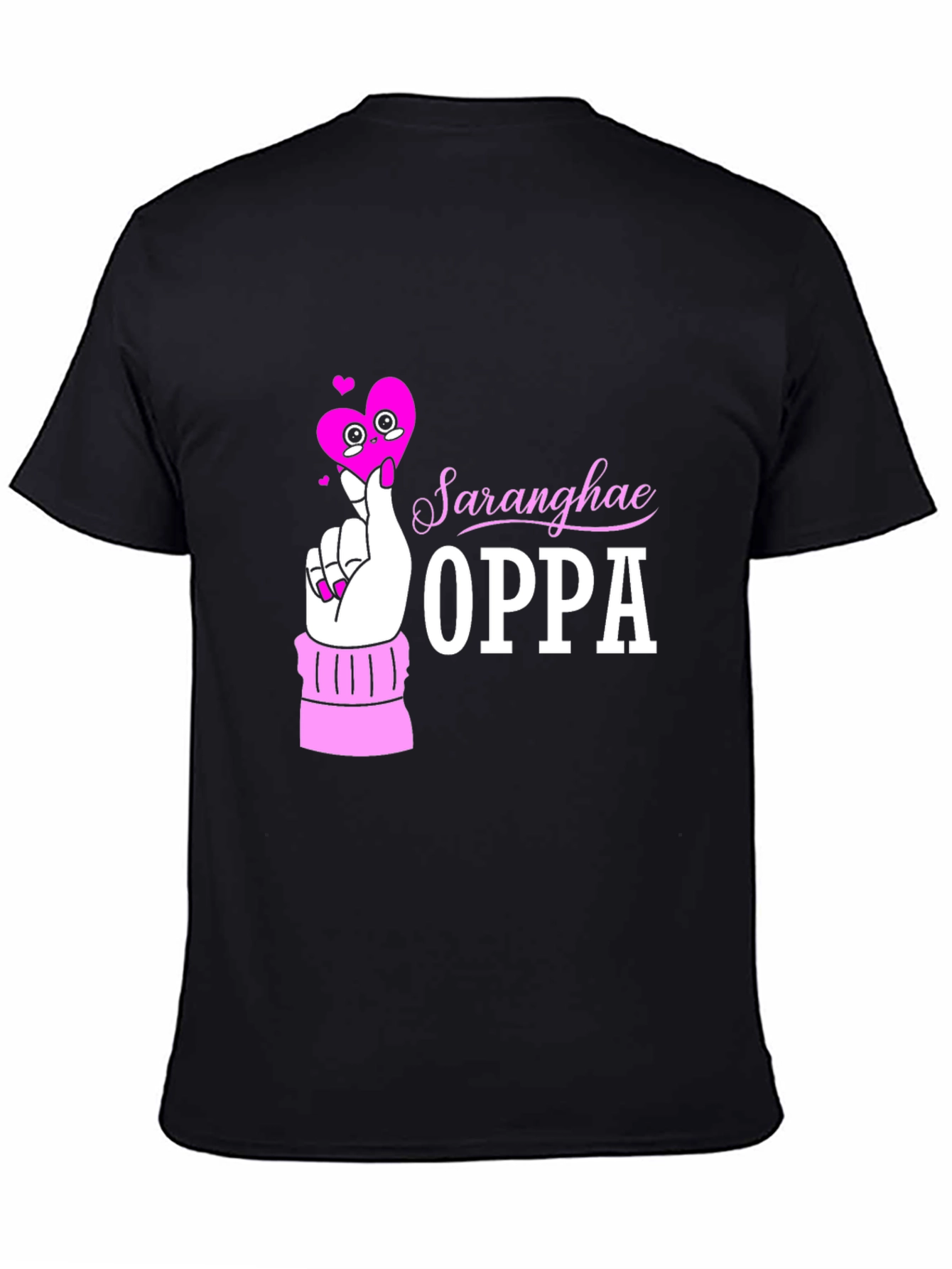 Saraghae Oppa Black T-Shirt
