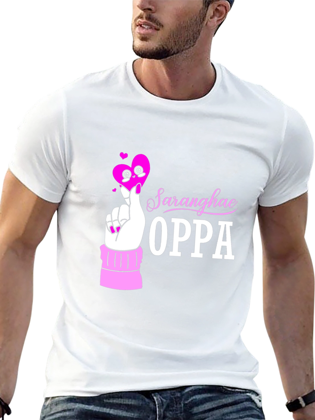 Saraghae Oppa Black T-Shirt