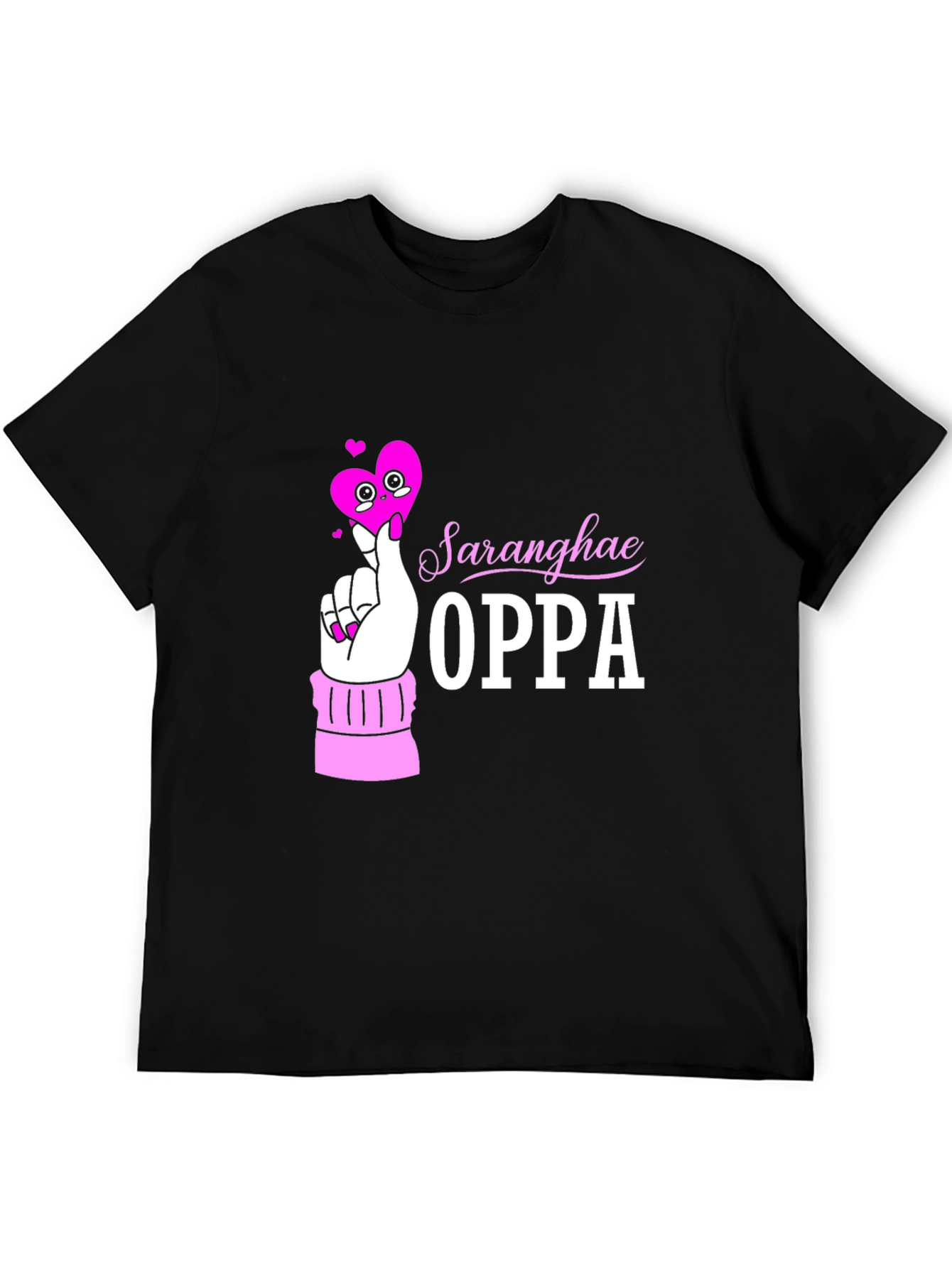 Saraghae Oppa Black T-Shirt