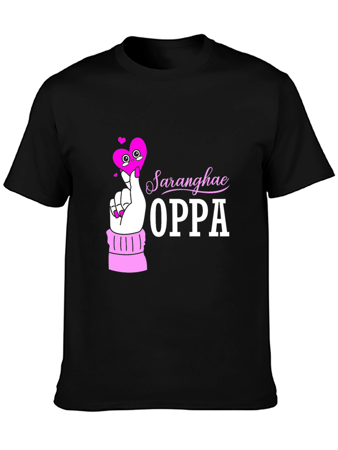 Saraghae Oppa Black T-Shirt