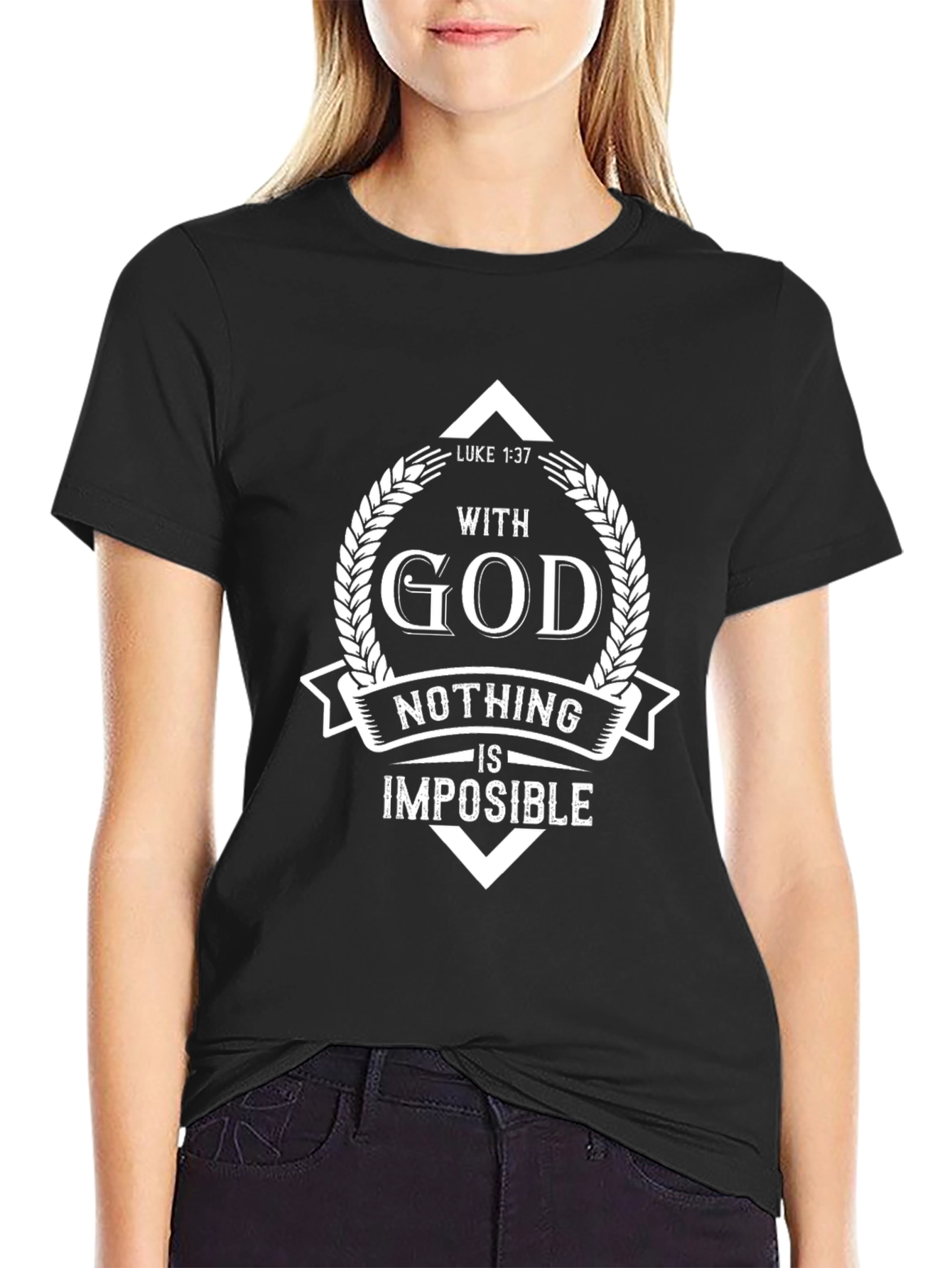 Faith-Inspired T-Shirt: With God Nothing Is Impossible