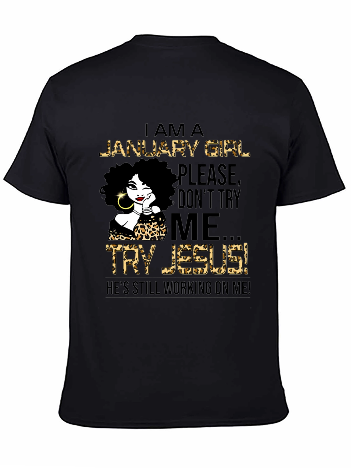 January Girl Leopard Print T-Shirt