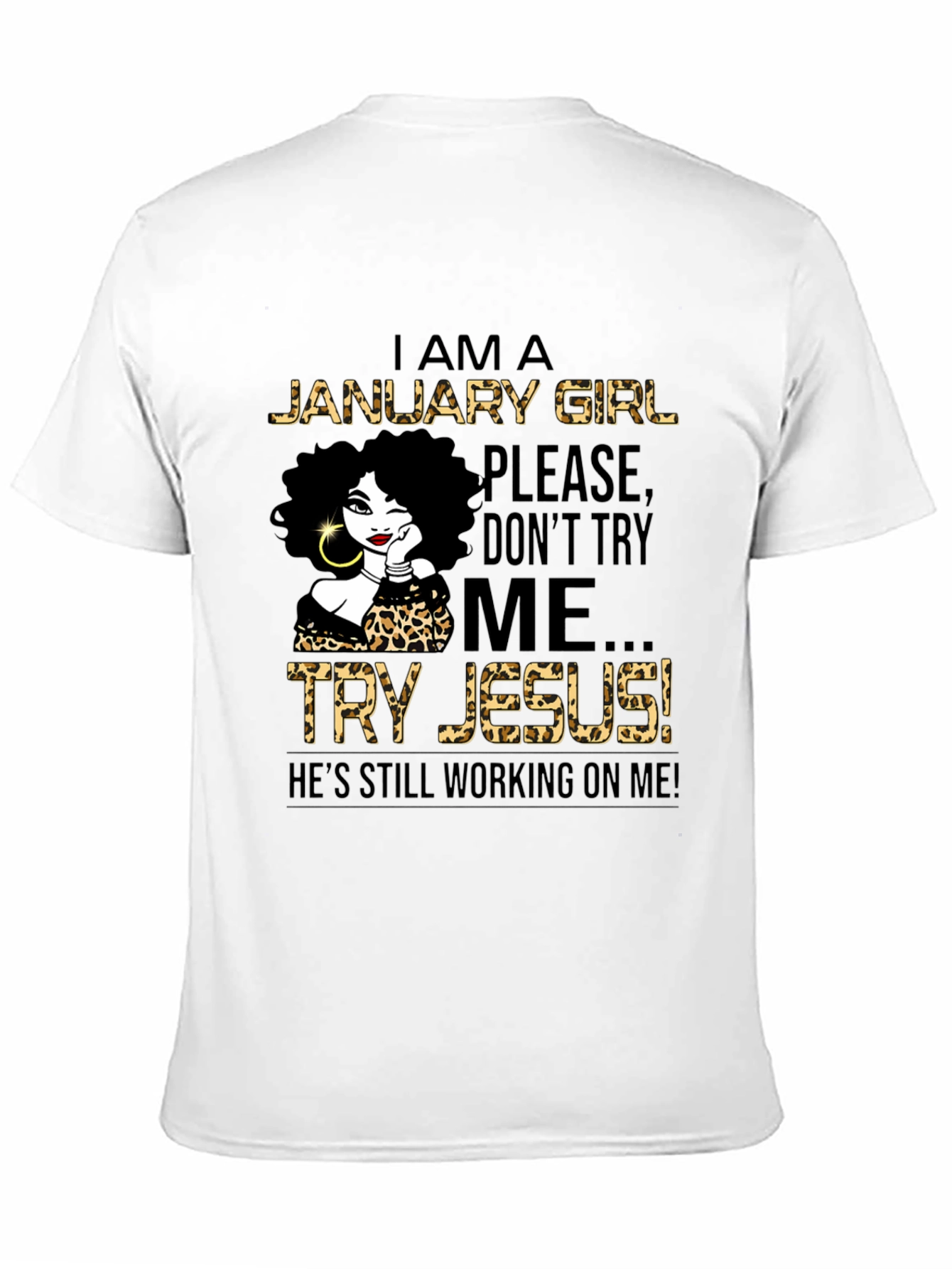 January Girl Leopard Print T-Shirt