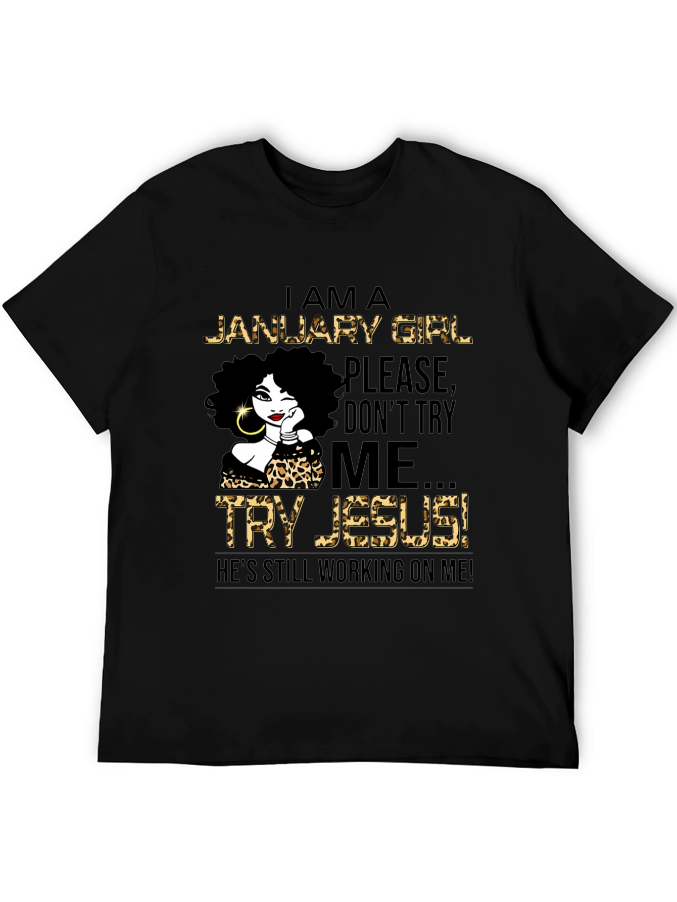 January Girl Leopard Print T-Shirt