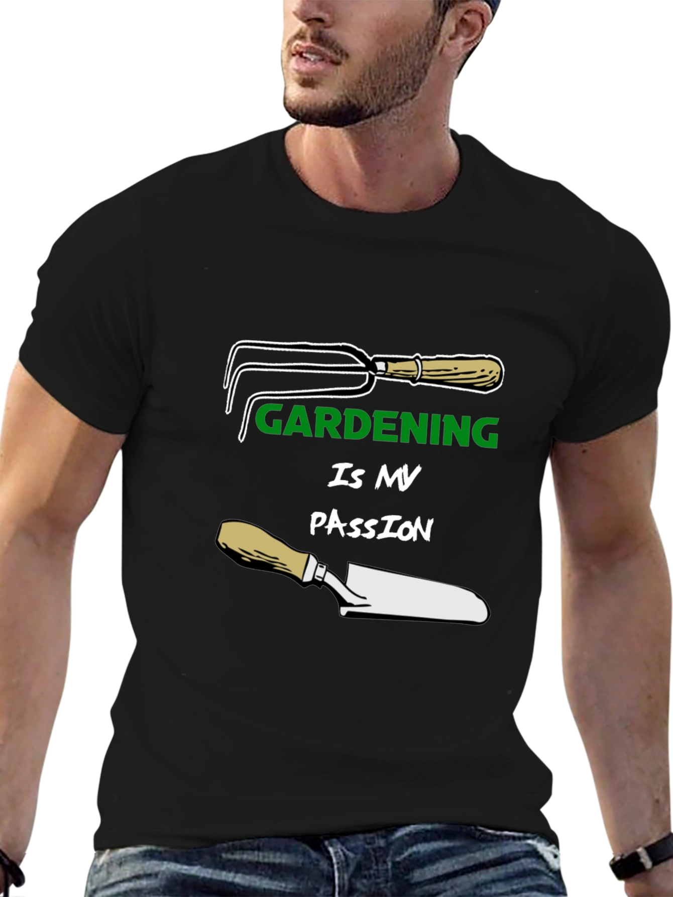 Gardening Is My Passion Black T-Shirt