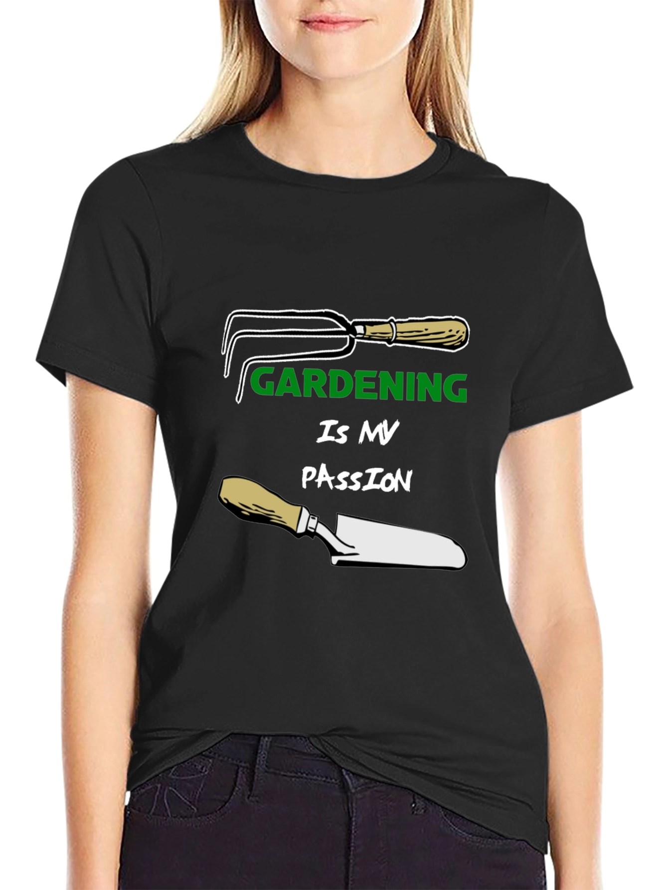 Gardening Is My Passion Black T-Shirt