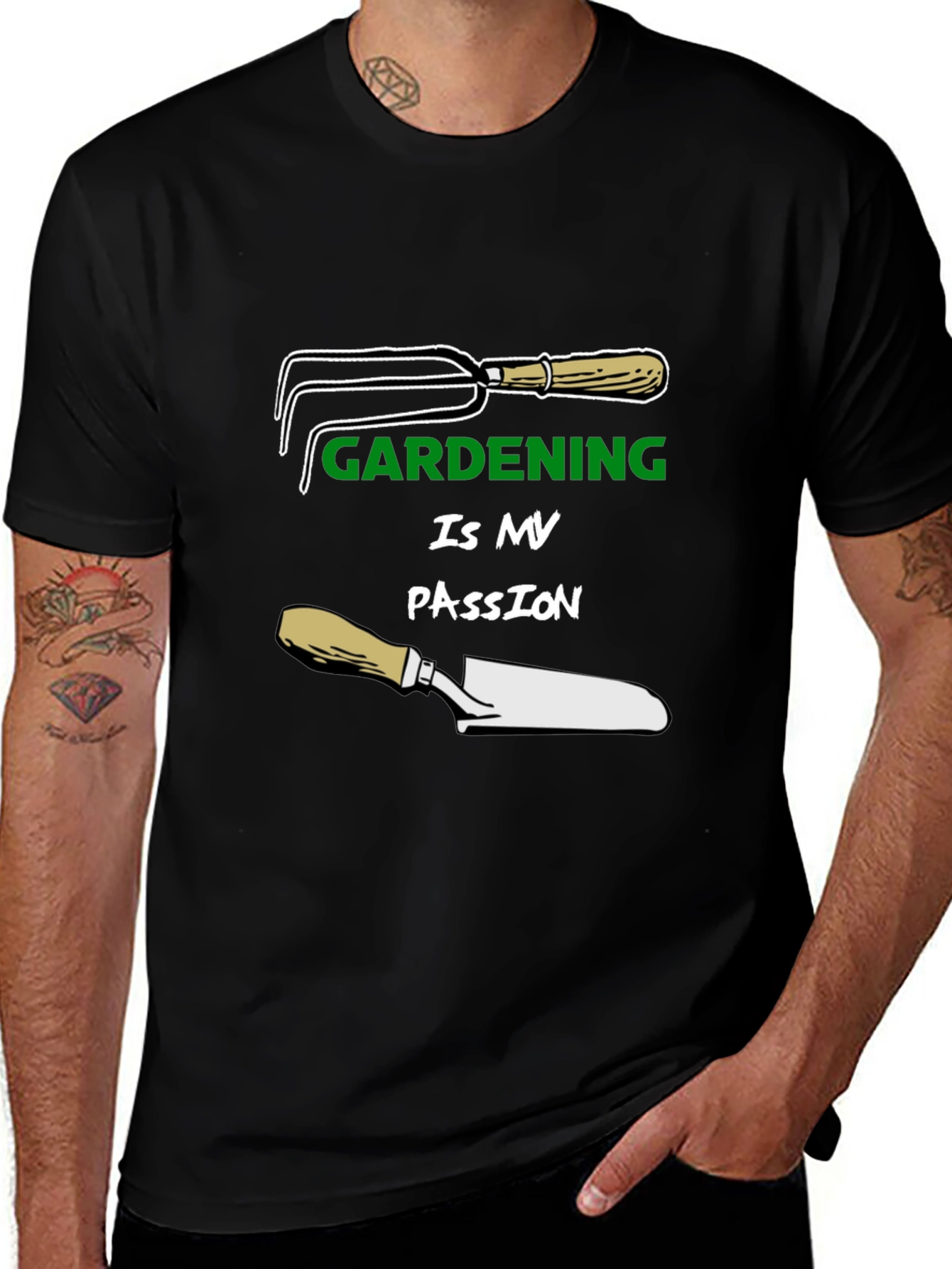 Gardening Is My Passion Black T-Shirt