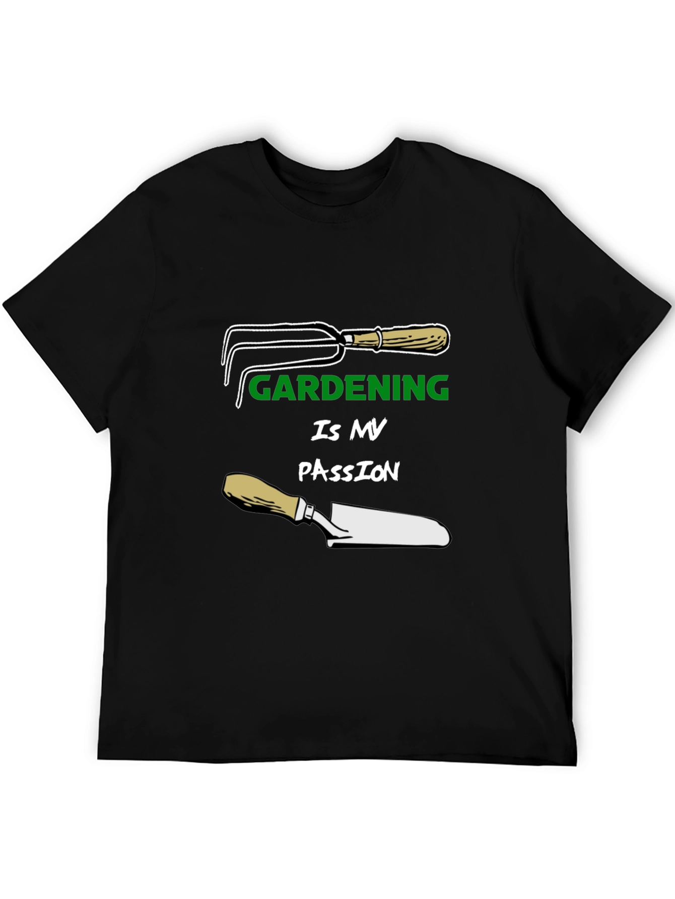 Gardening Is My Passion Black T-Shirt