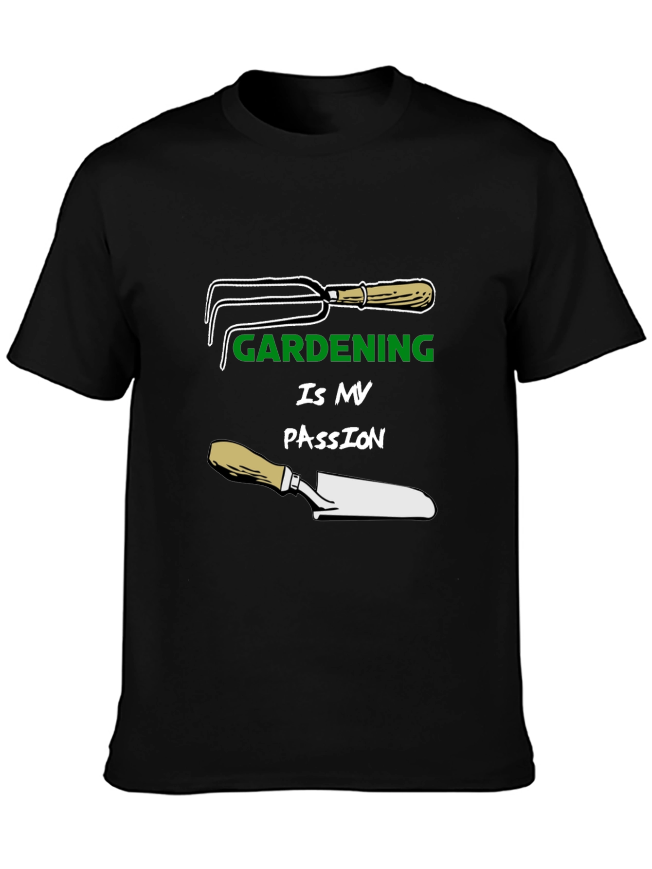 Gardening Is My Passion Black T-Shirt