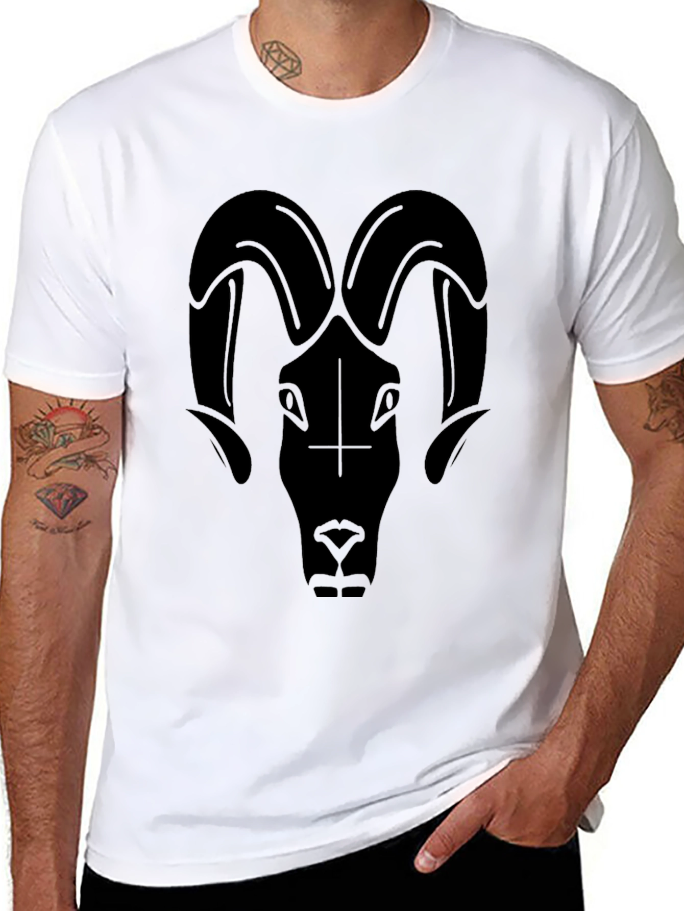 Black Ram Graphic Tee - Bold Statement Shirt