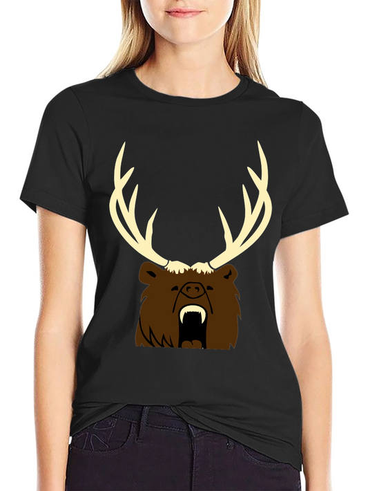 Bear with Antlers Graphic Tee