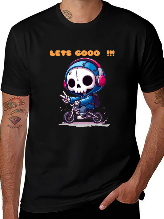 Cool Skeleton Rider Graphic Tee