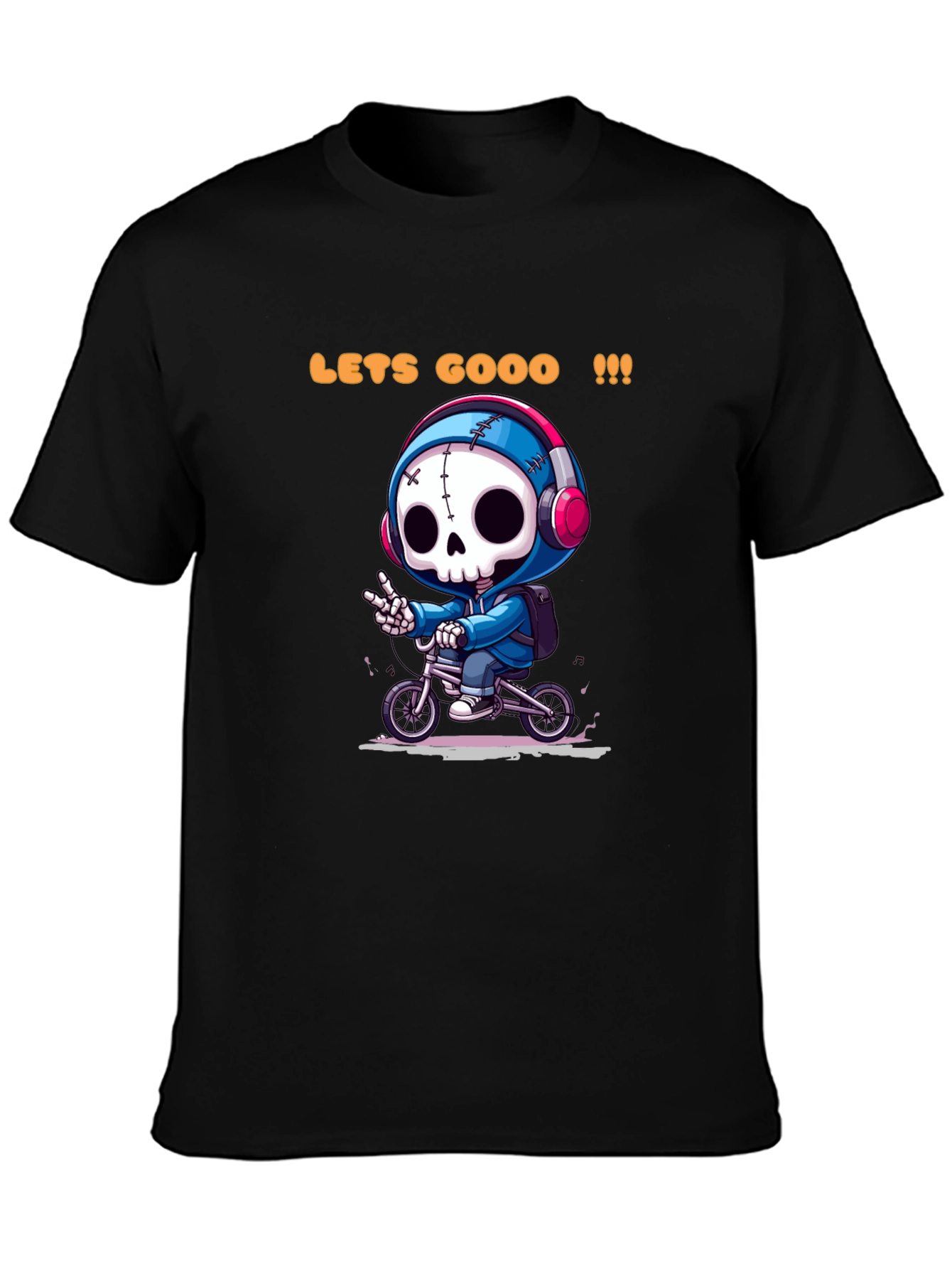 Cool Skeleton Rider Graphic Tee