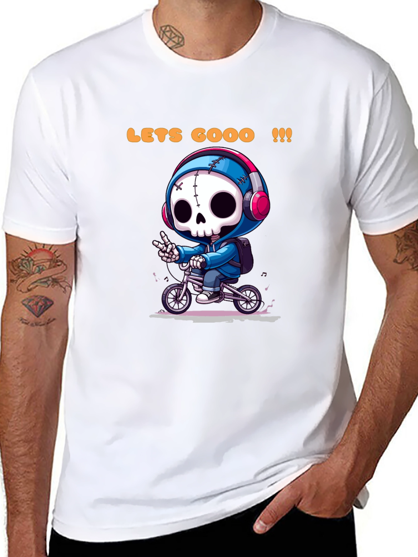 Cool Skeleton Rider Graphic Tee