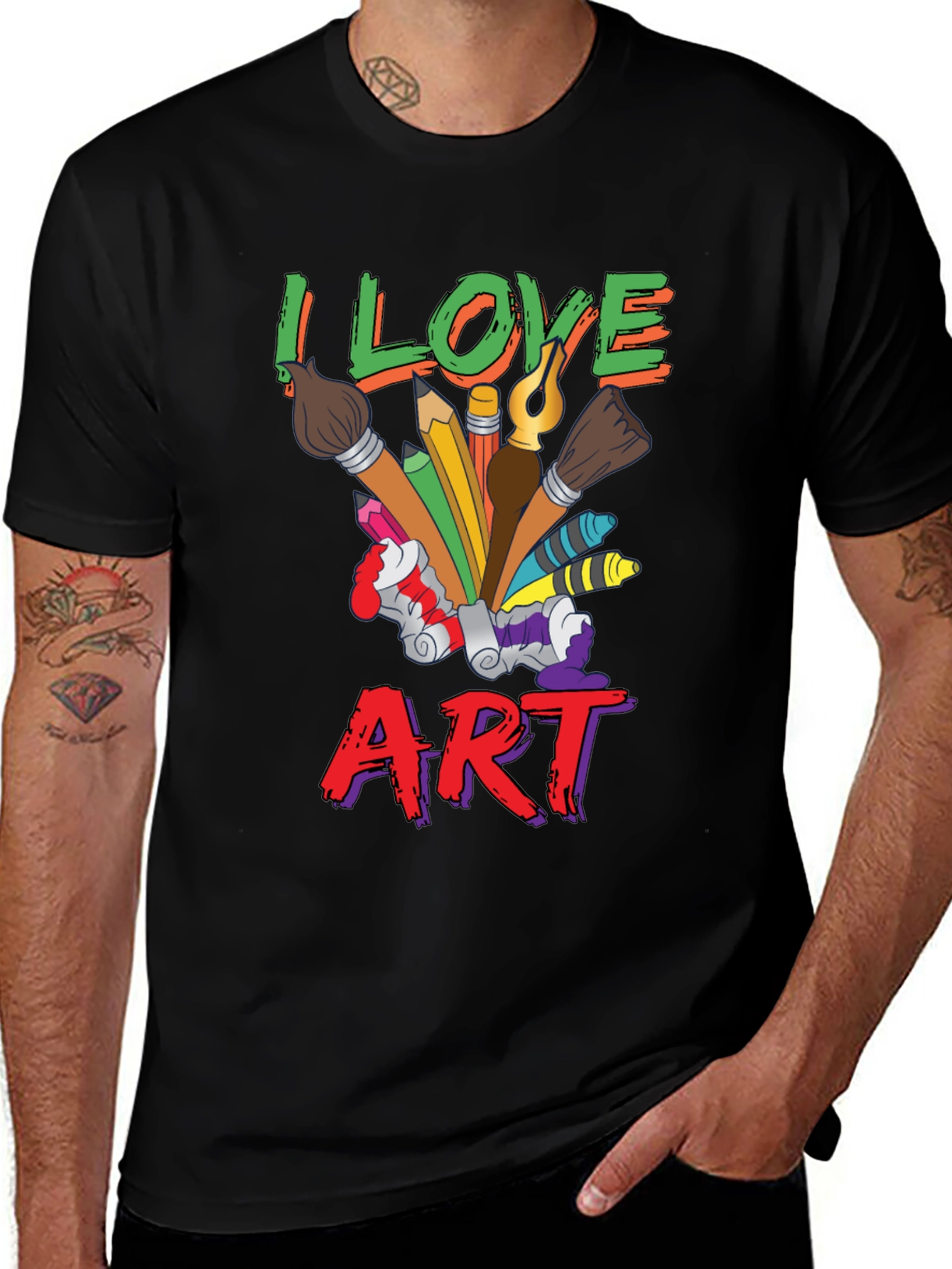 I Love Art T-Shirt Artist Graphic Tee