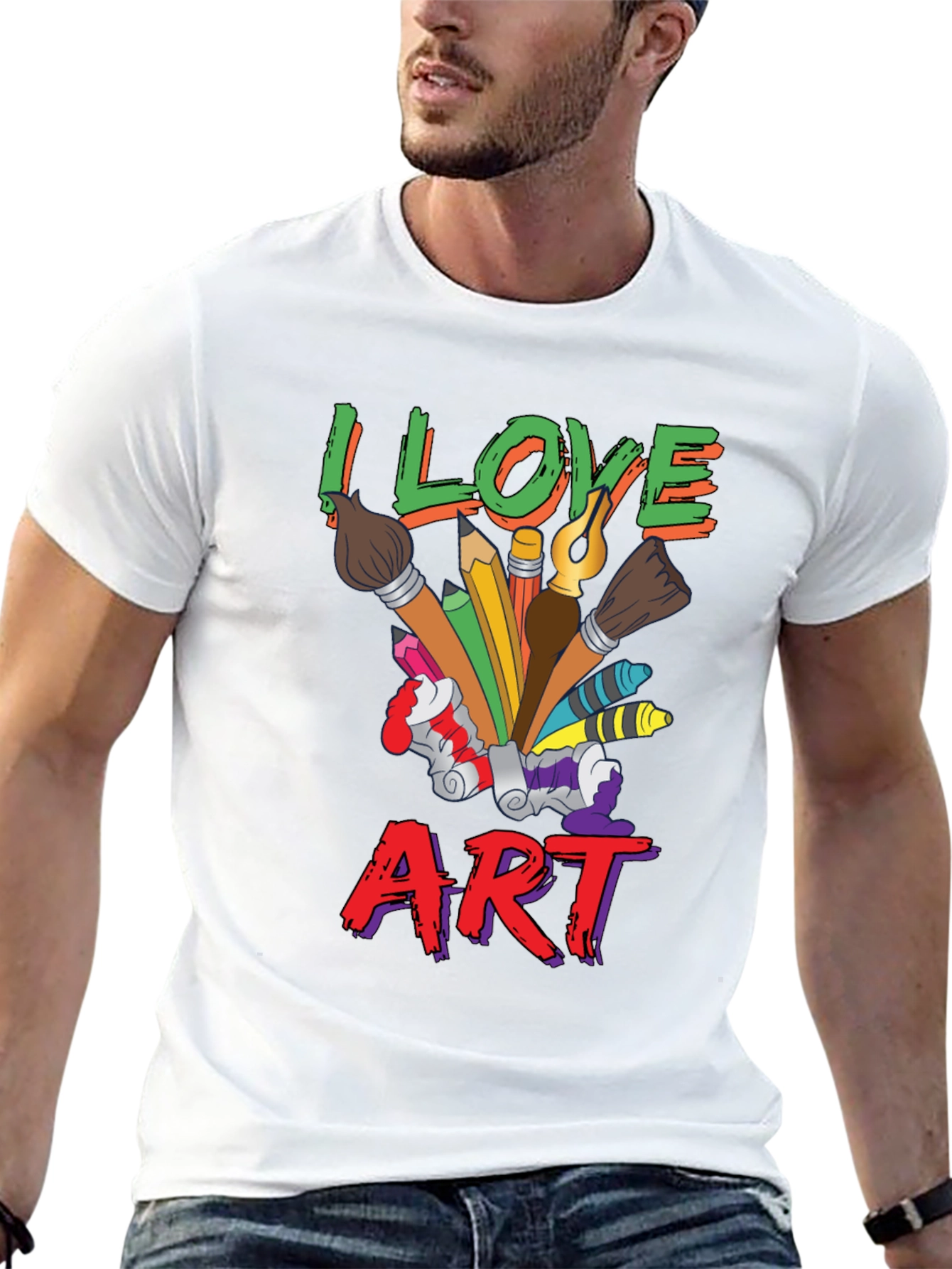 I Love Art T-Shirt Artist Graphic Tee