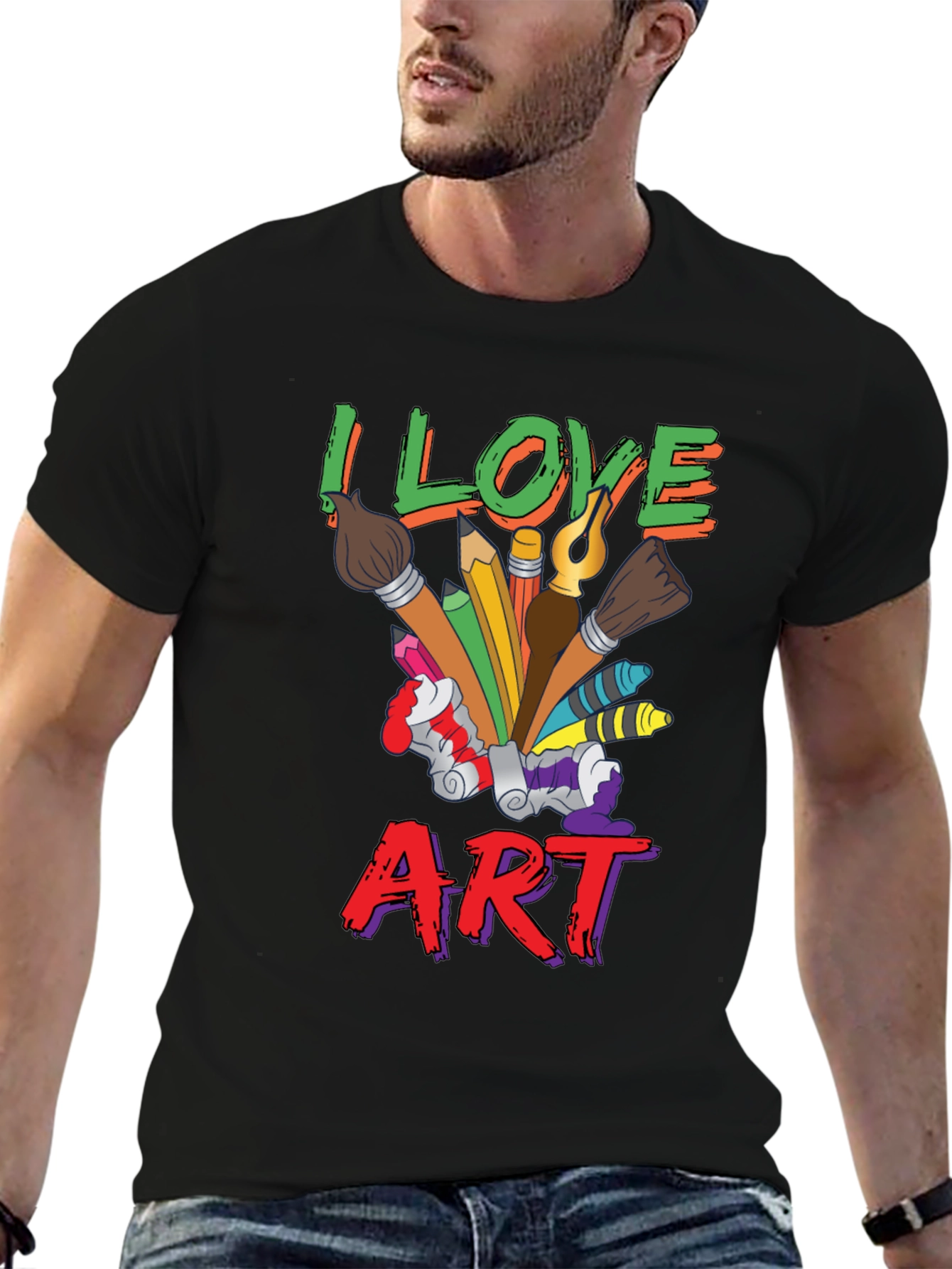 I Love Art T-Shirt Artist Graphic Tee