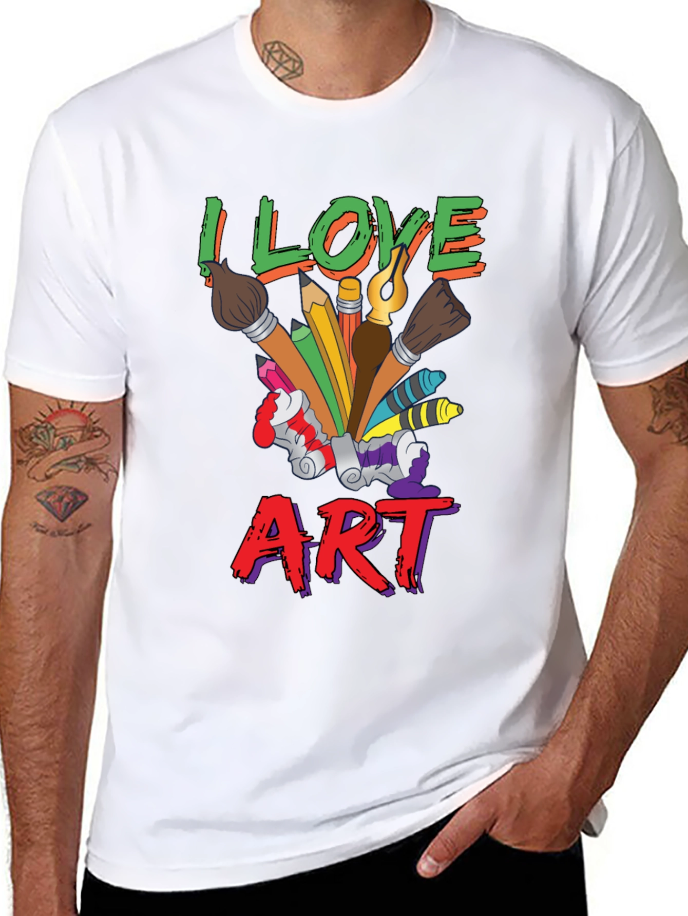 I Love Art T-Shirt Artist Graphic Tee