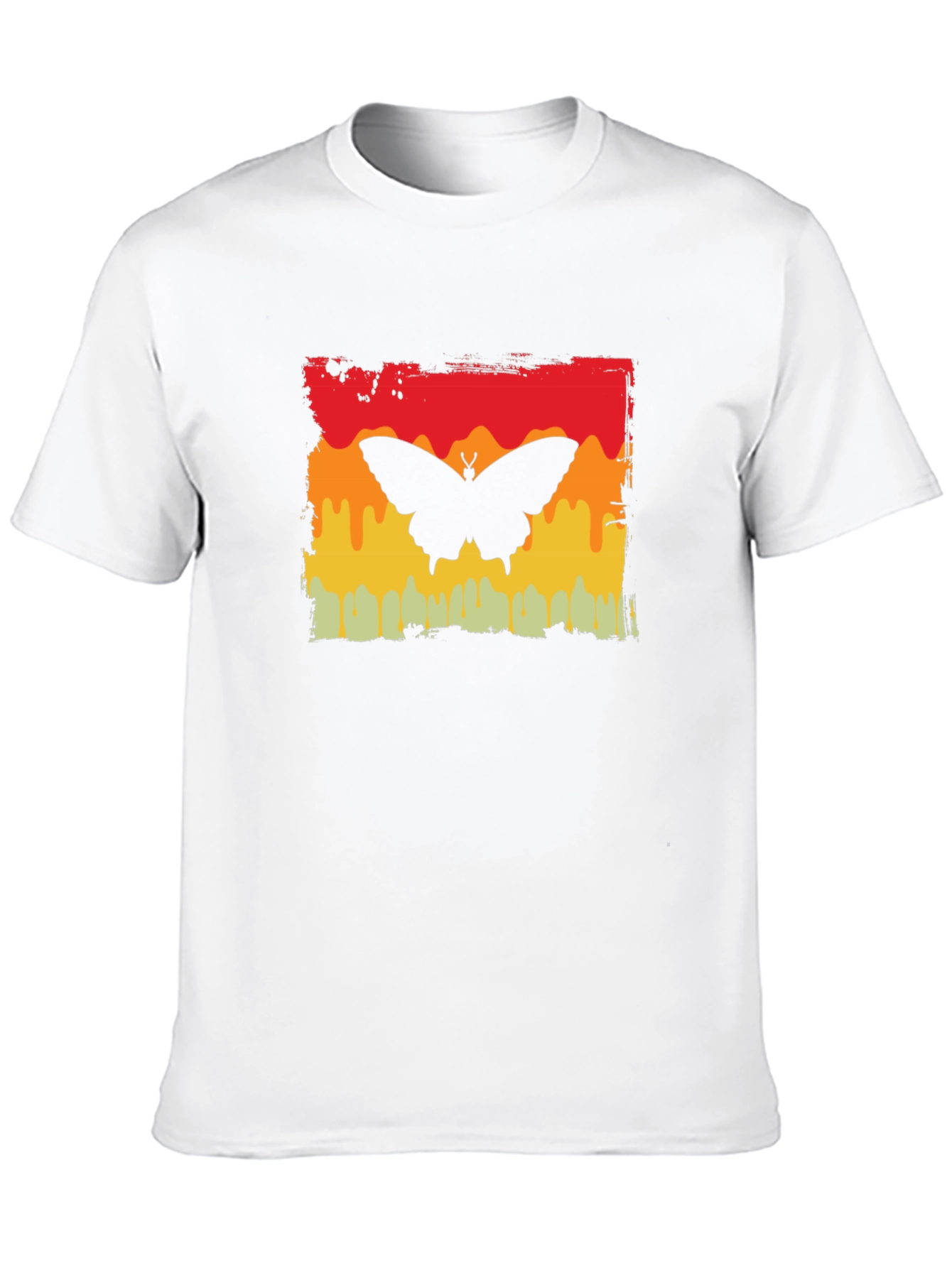 Butterfly Graphic Tee - Retro Sunset Design
