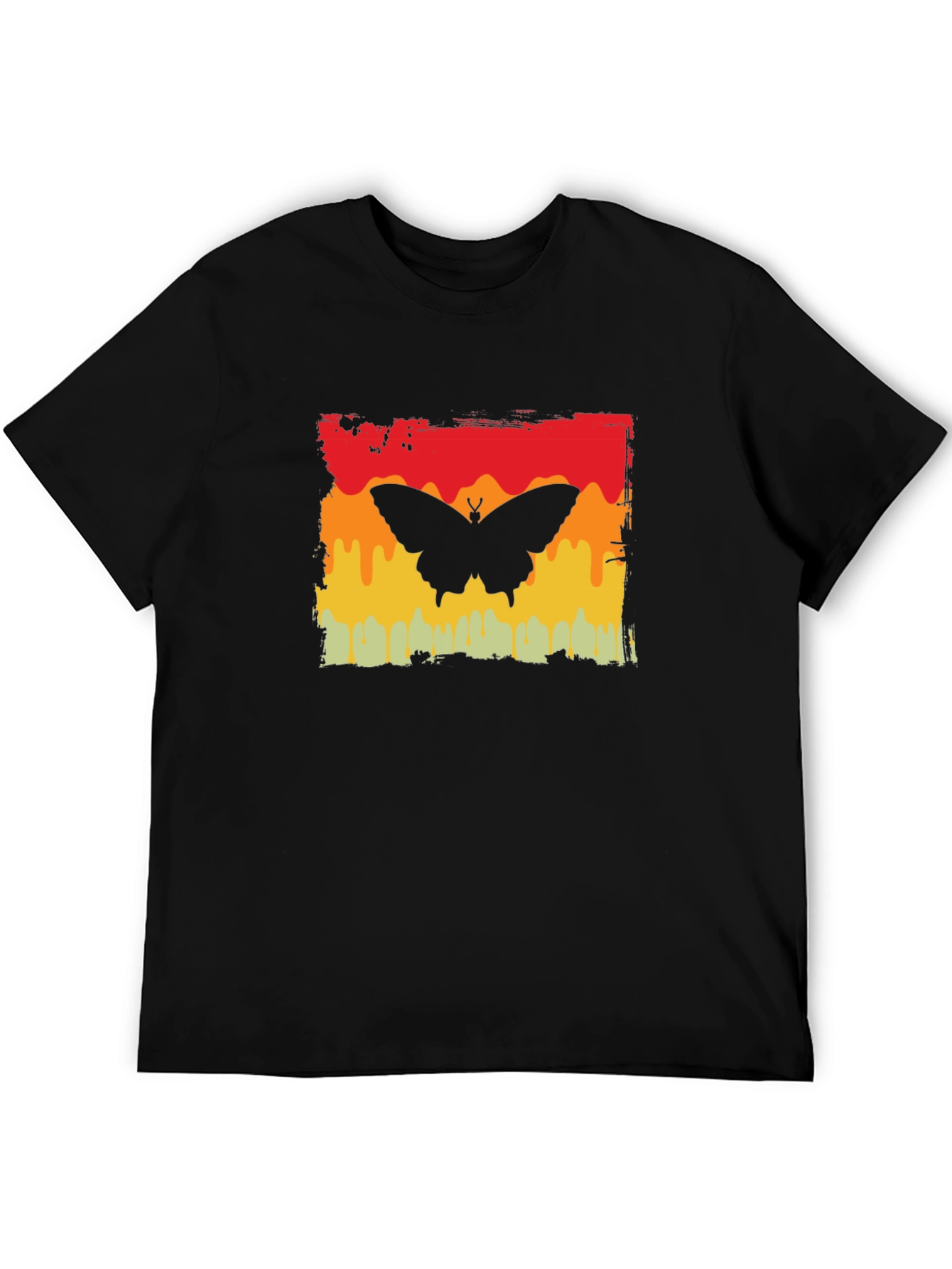 Butterfly Graphic Tee - Retro Sunset Design