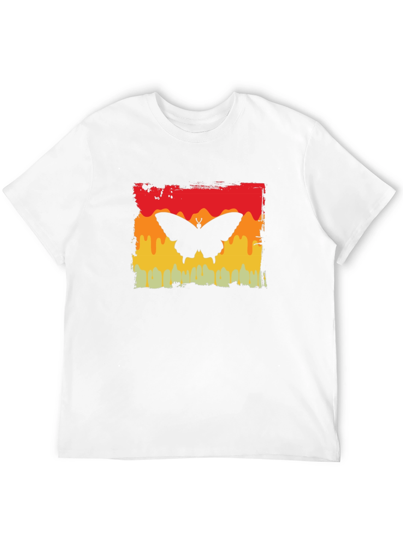 Butterfly Graphic Tee - Retro Sunset Design