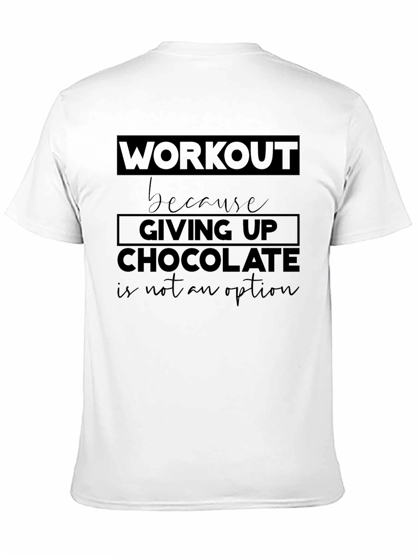 Workout for Chocolate Mens Black T-Shirt