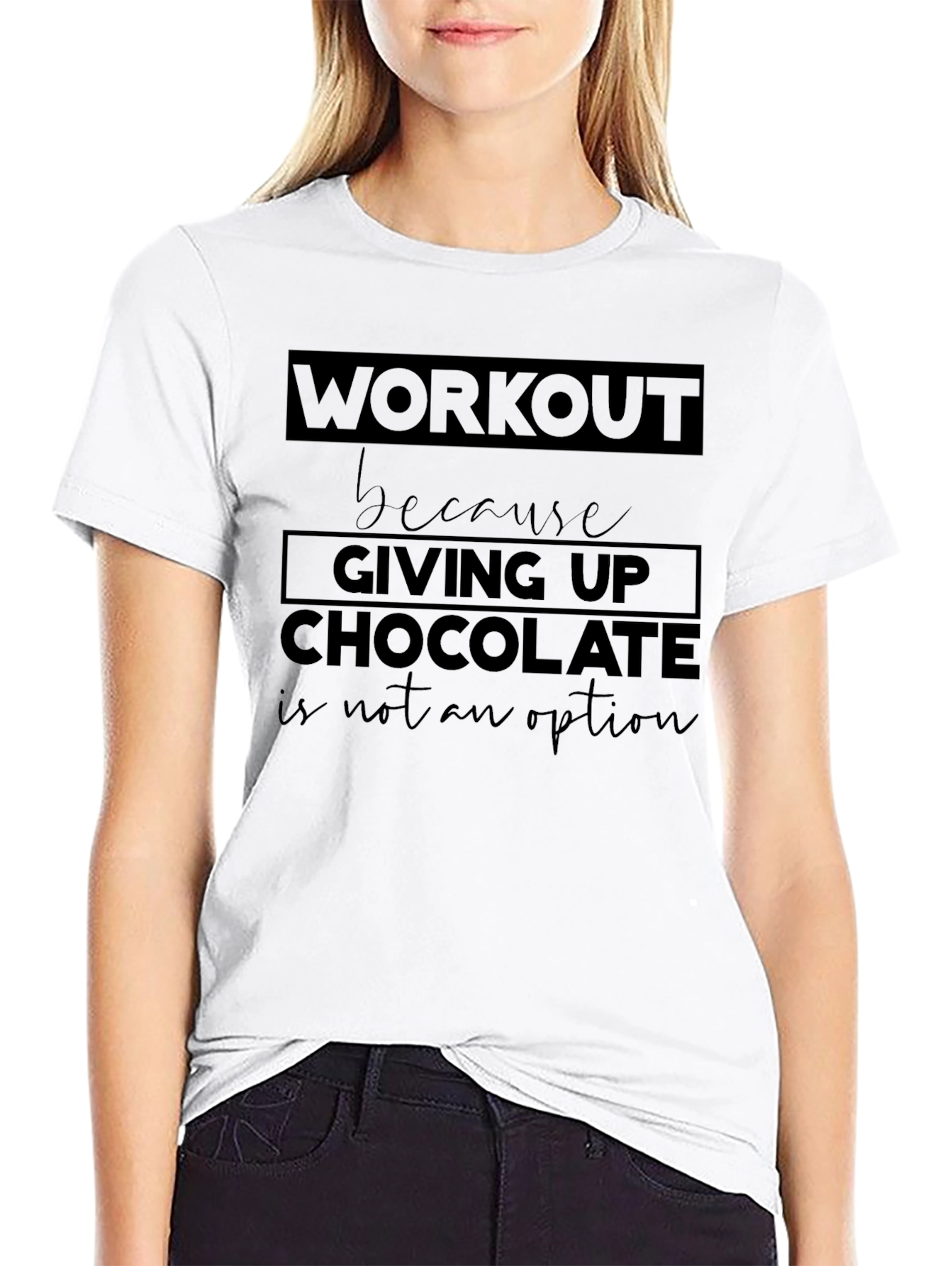 Workout for Chocolate Mens Black T-Shirt