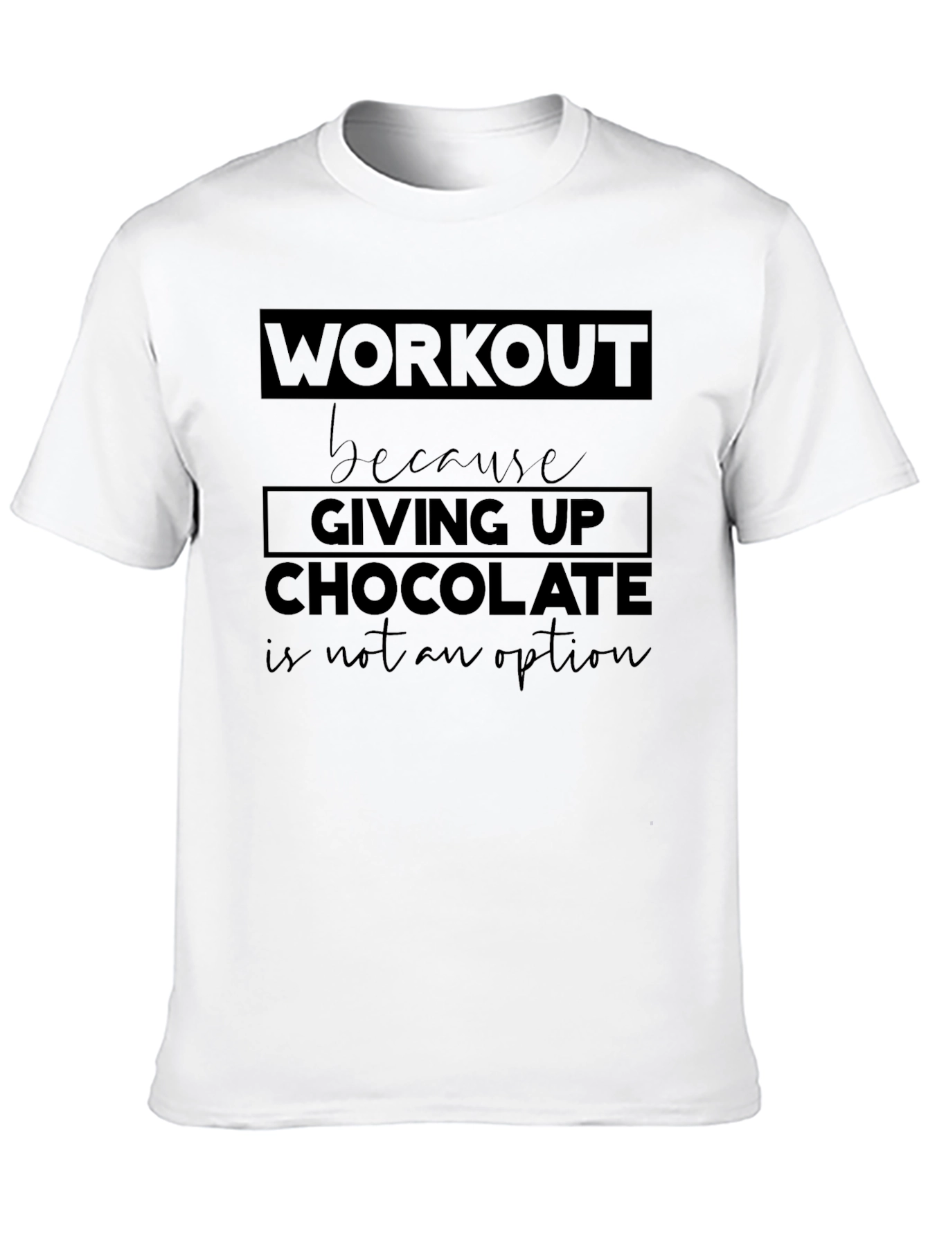 Workout for Chocolate Mens Black T-Shirt