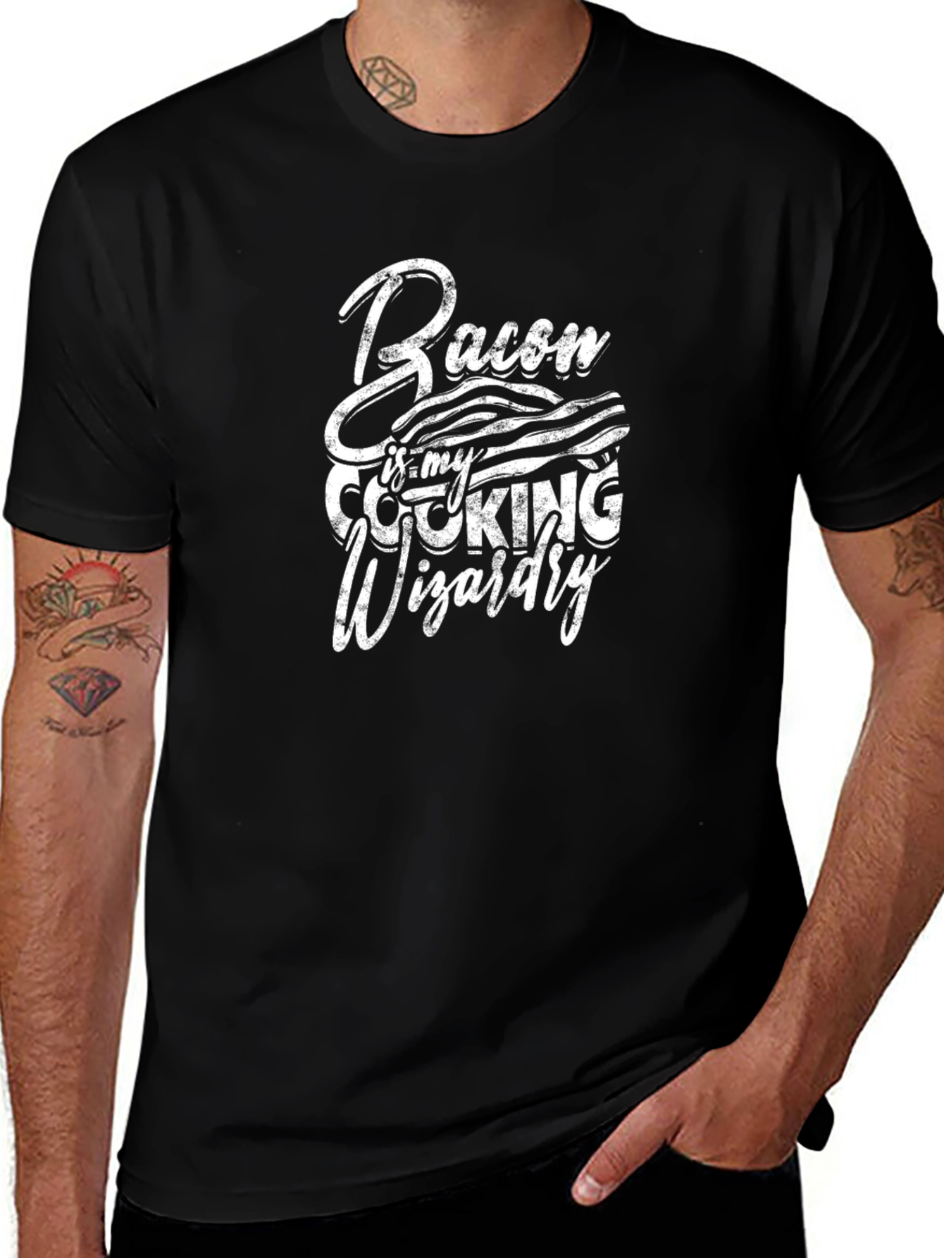Bacon is My Cooking Wizardry Funny T-Shirt