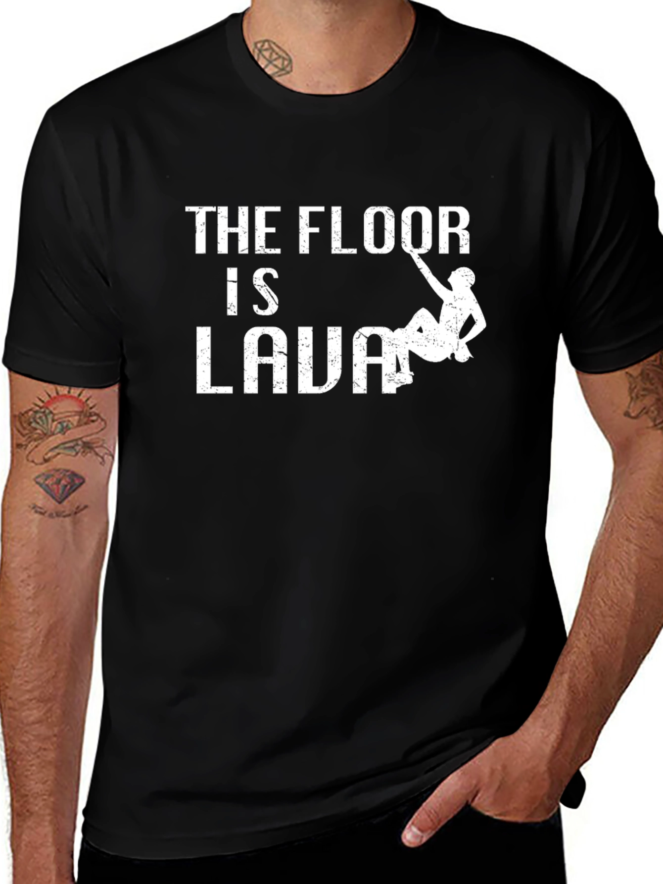 The Floor is Lava Black T-Shirt