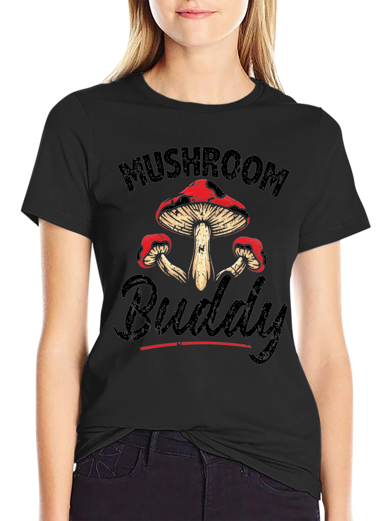 Mushroom Buddy Graphic Tee - Unique Design