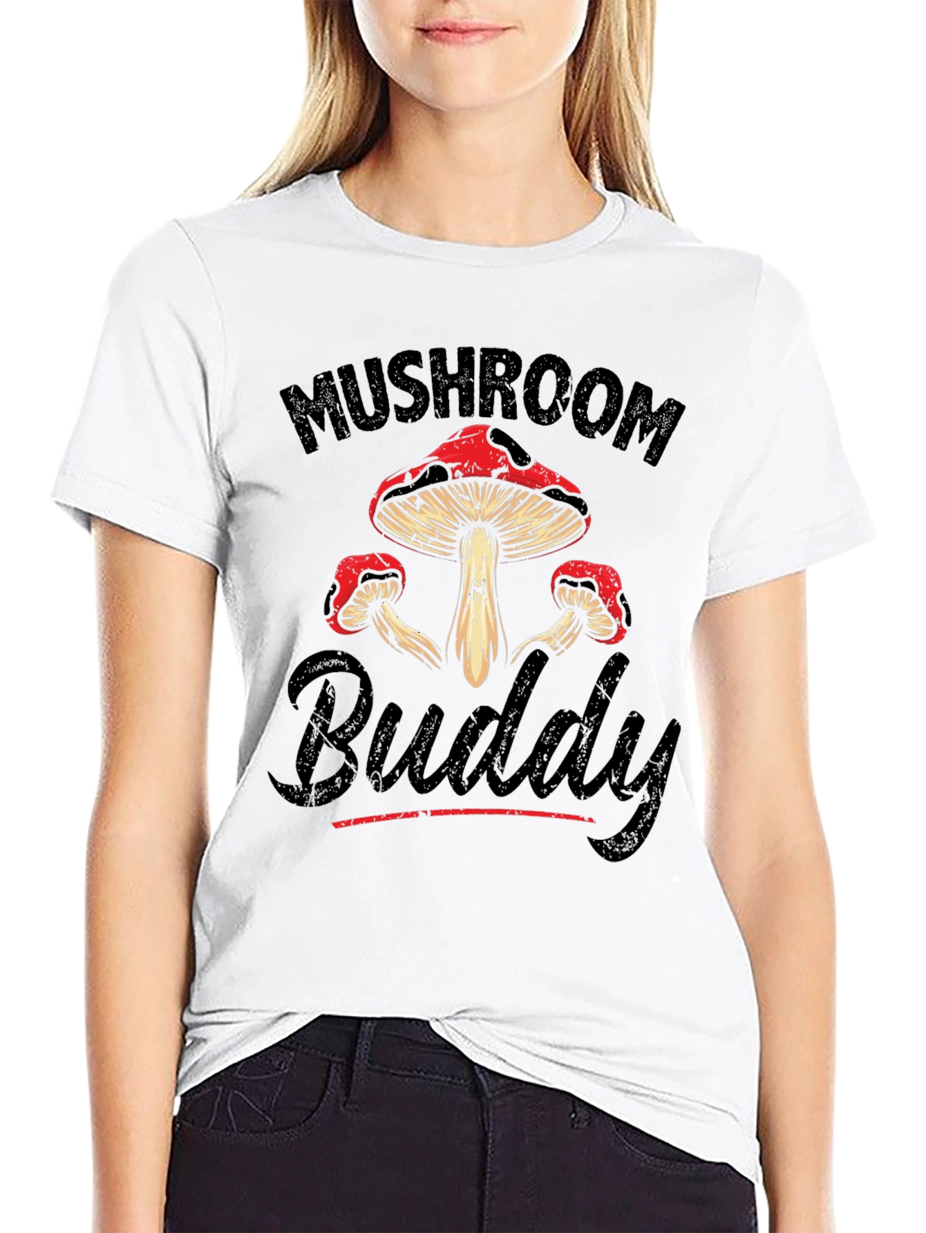 Mushroom Buddy Graphic Tee - Unique Design