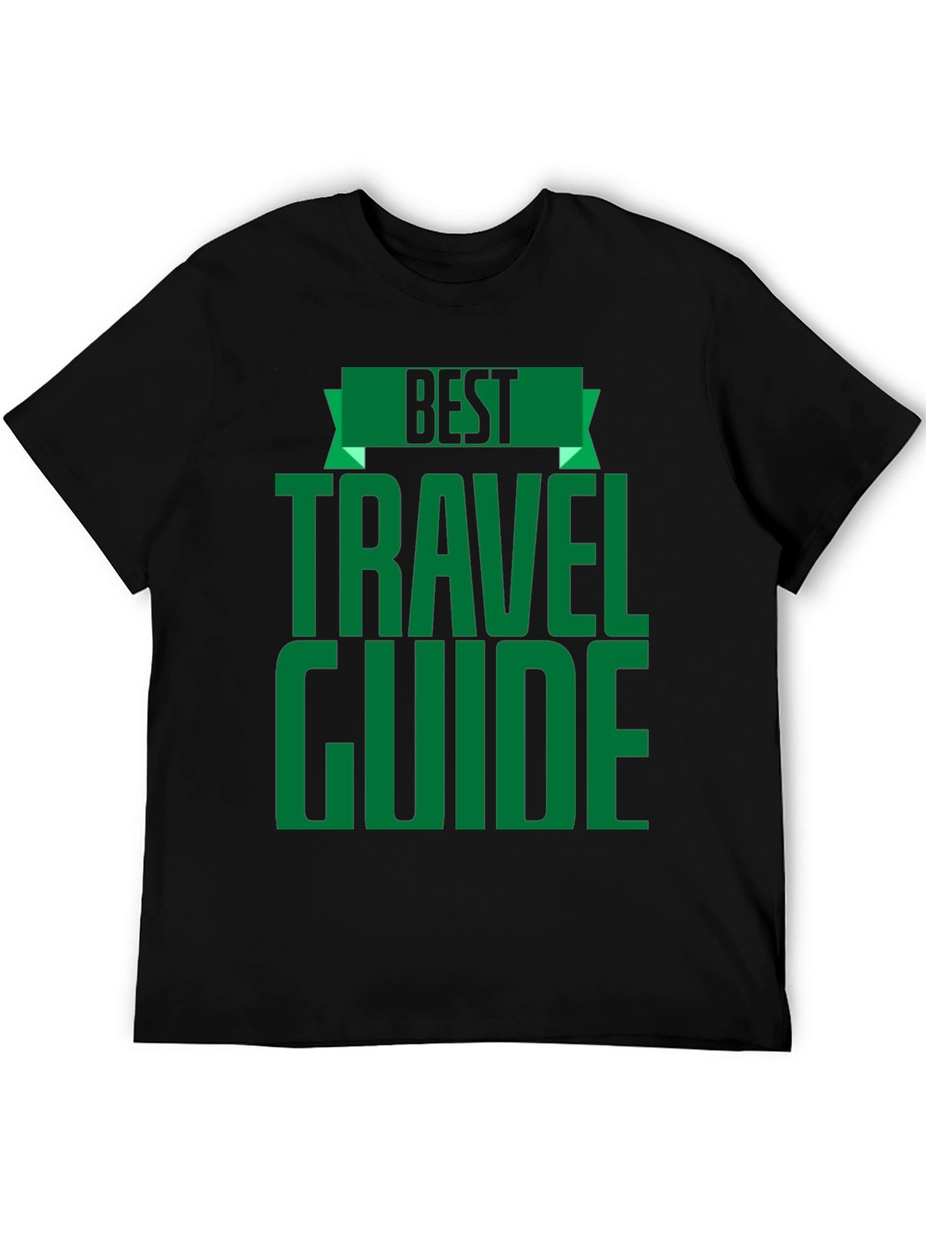 Best Travel Guide T-Shirt - Black Crew Neck Tee