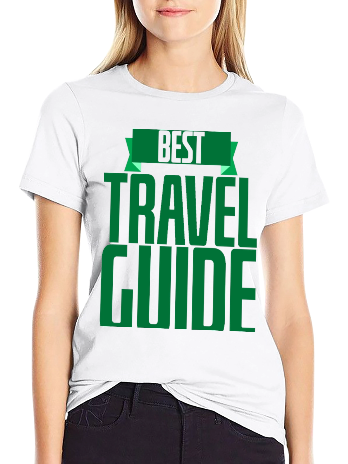 Best Travel Guide T-Shirt - Black Crew Neck Tee