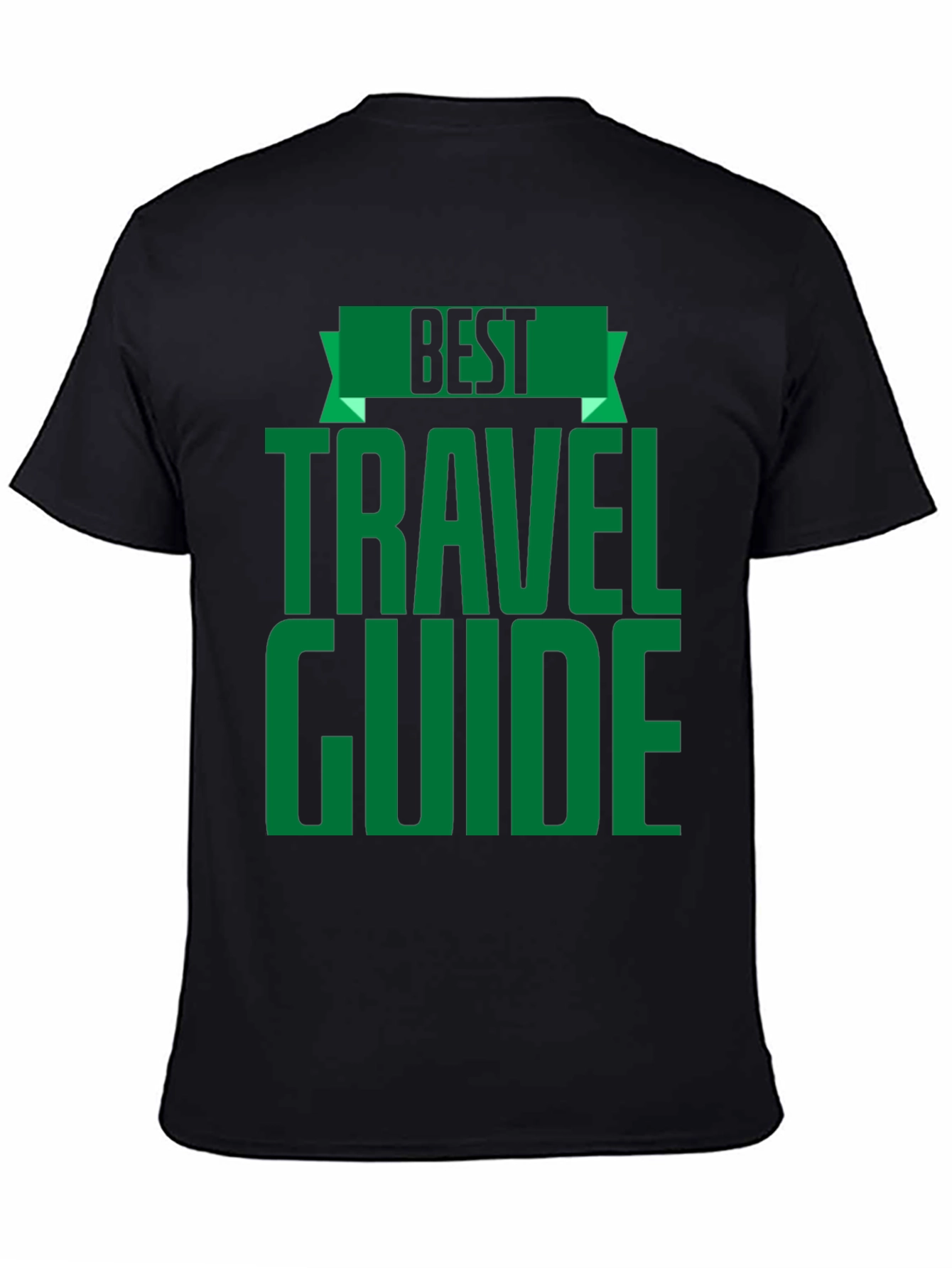 Best Travel Guide T-Shirt - Black Crew Neck Tee