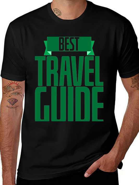 Best Travel Guide T-Shirt - Black Crew Neck Tee