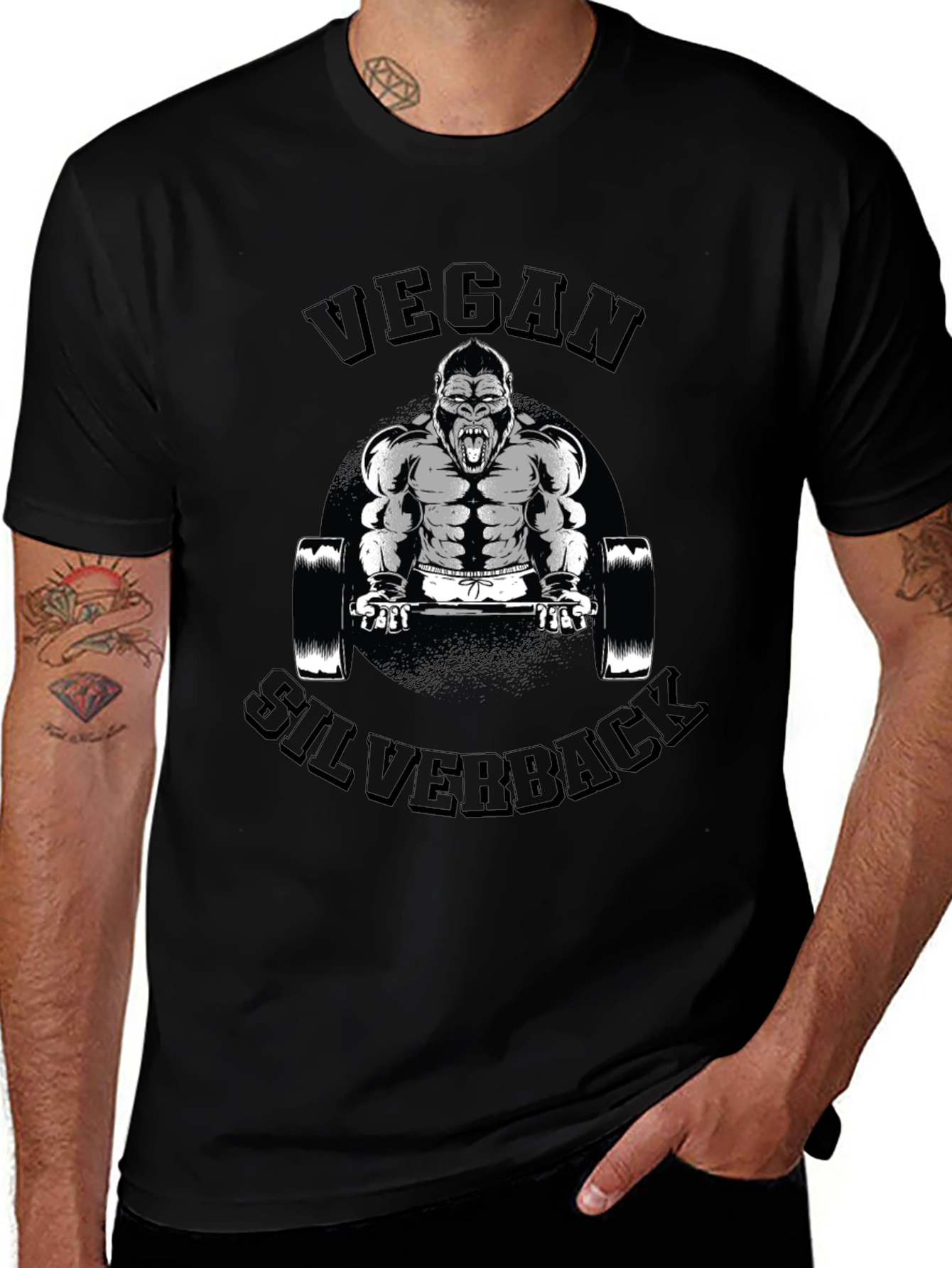 Vegan Silverback Gorilla Gym T-Shirt