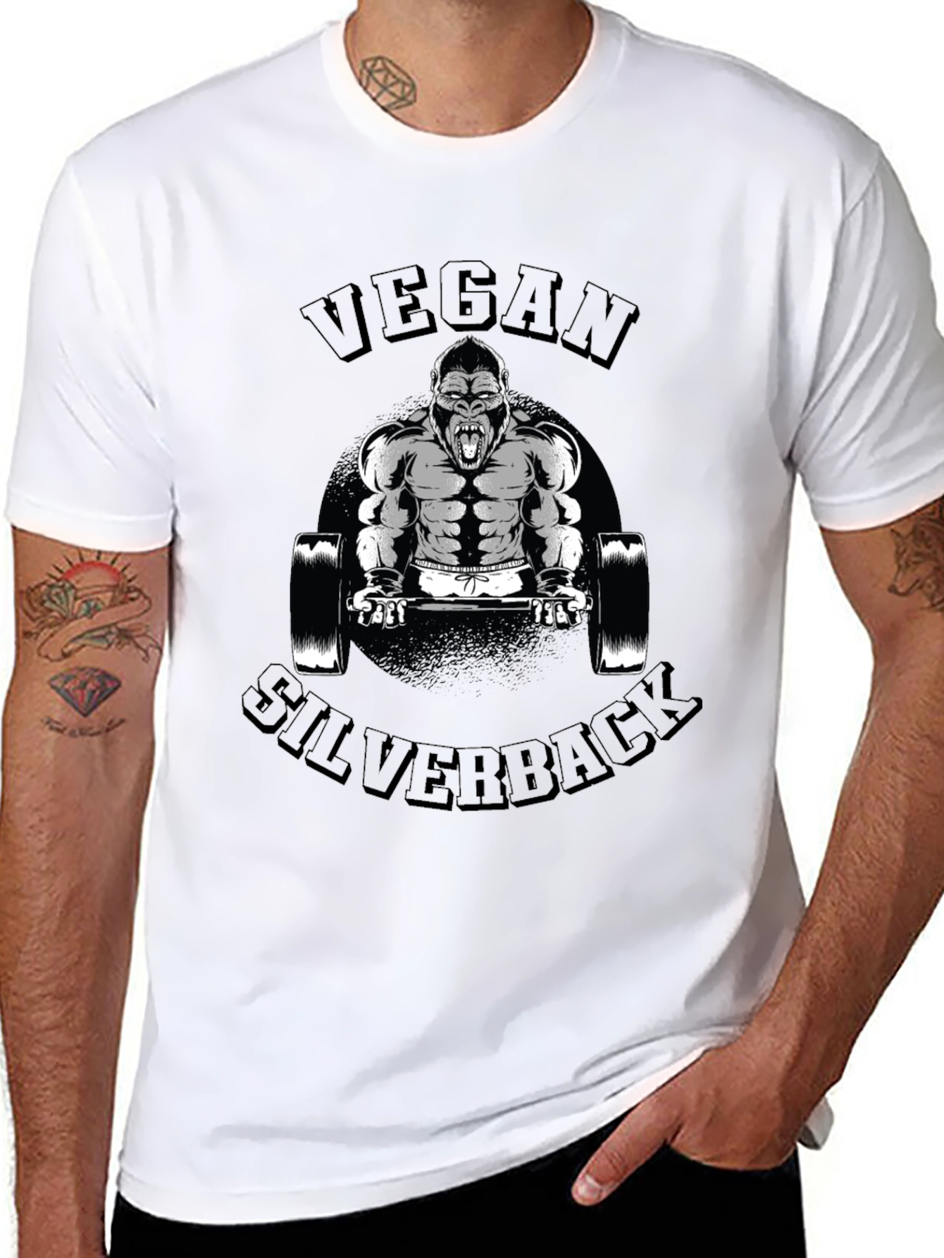 Vegan Silverback Gorilla Gym T-Shirt