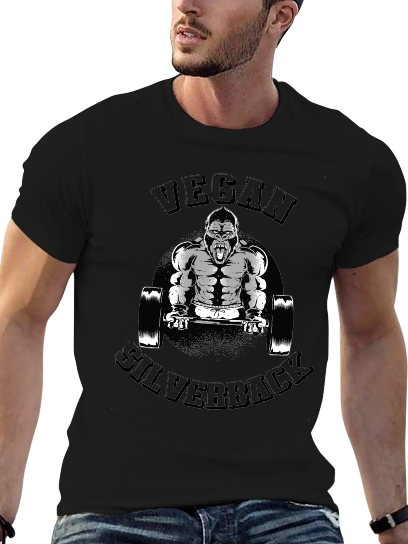 Vegan Silverback Gorilla Gym T-Shirt