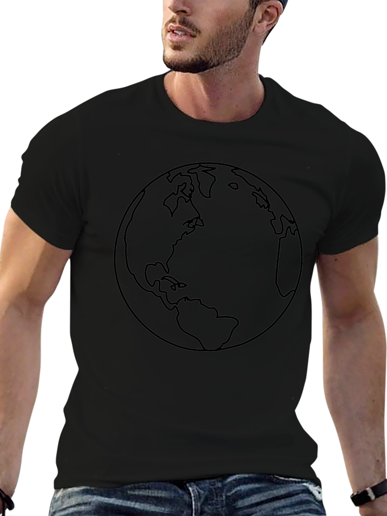 Earth Graphic Black T-Shirt