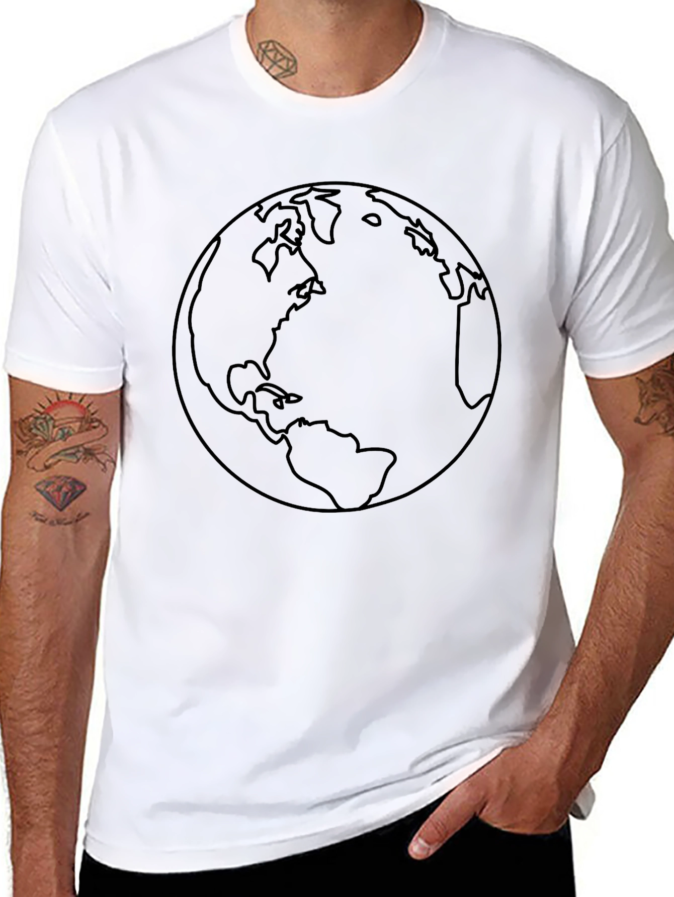 Earth Graphic Black T-Shirt