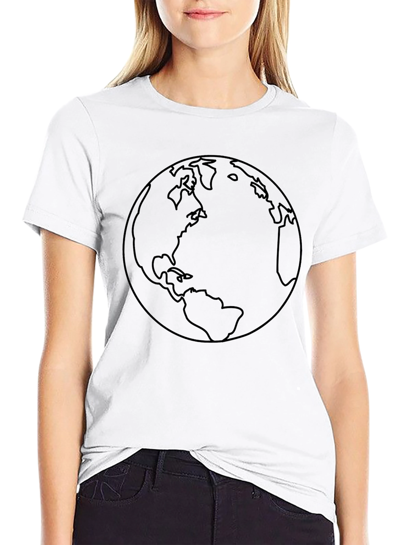 Earth Graphic Black T-Shirt
