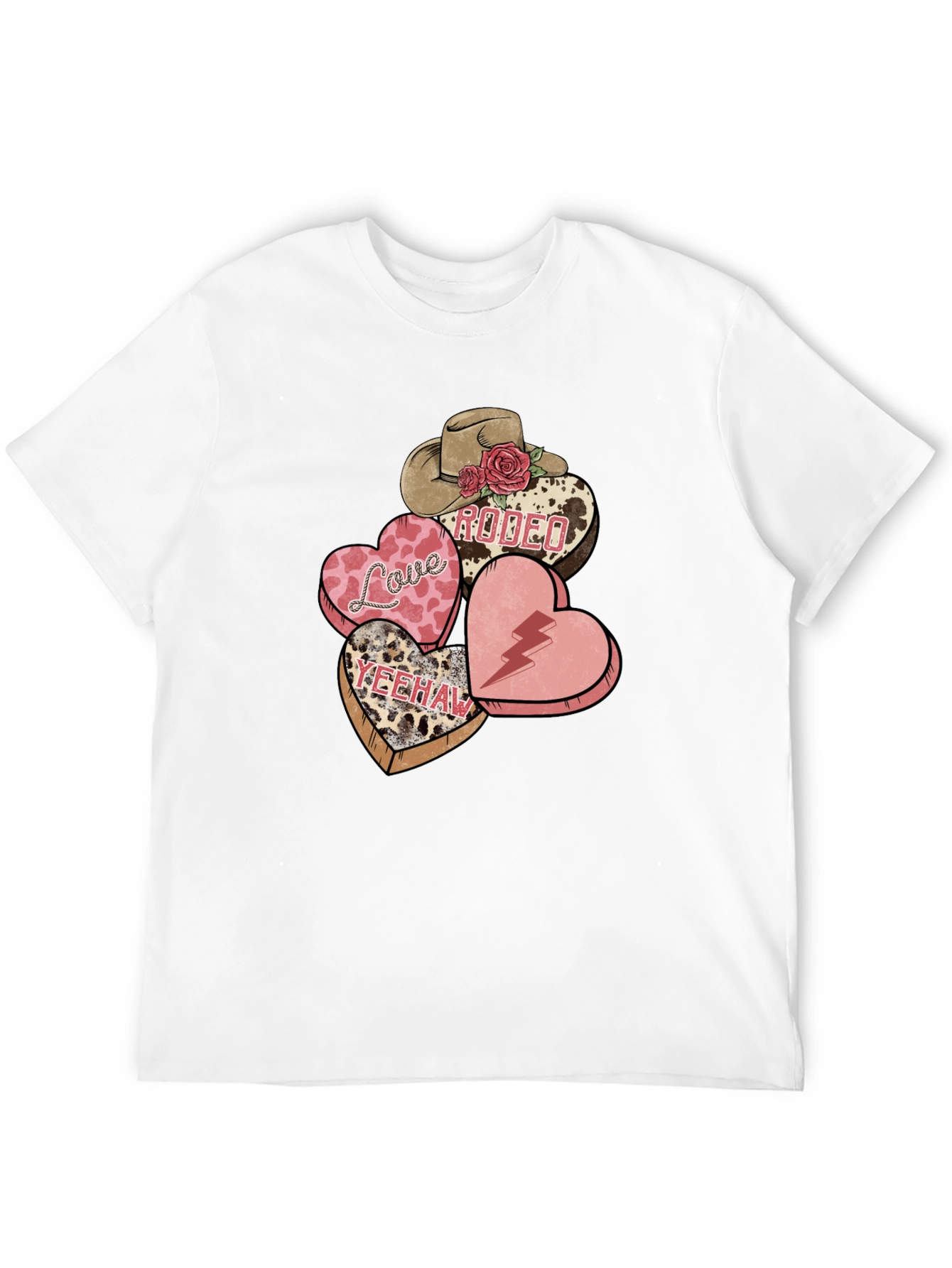 Western Valentines T-Shirt: Love Rodeo Yeehaw Hearts