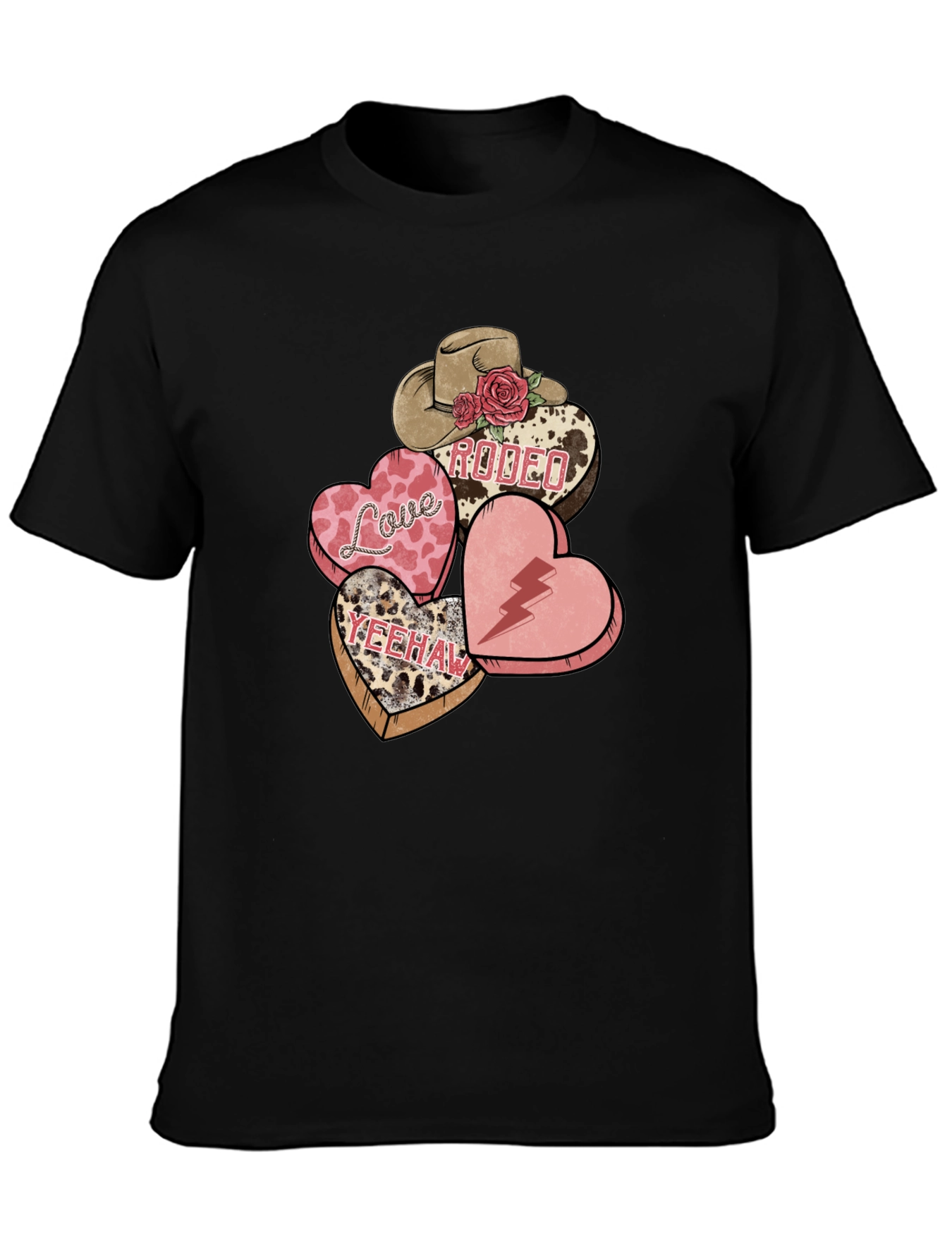 Western Valentines T-Shirt: Love Rodeo Yeehaw Hearts